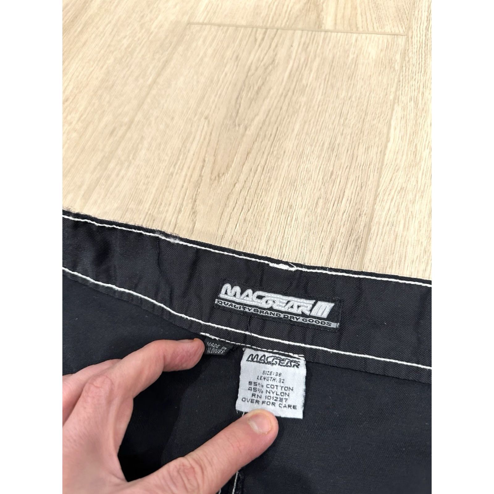 Vintage VINTAGE Macgear Rave Pants Cargo Wide-Leg 34x31 Black 90s Y2K Grunge Hip Hop Vintage Rave Pants Mens Womens Unisex Adults Baggy Size US 34 / EU 50 - 7 Thumbnail