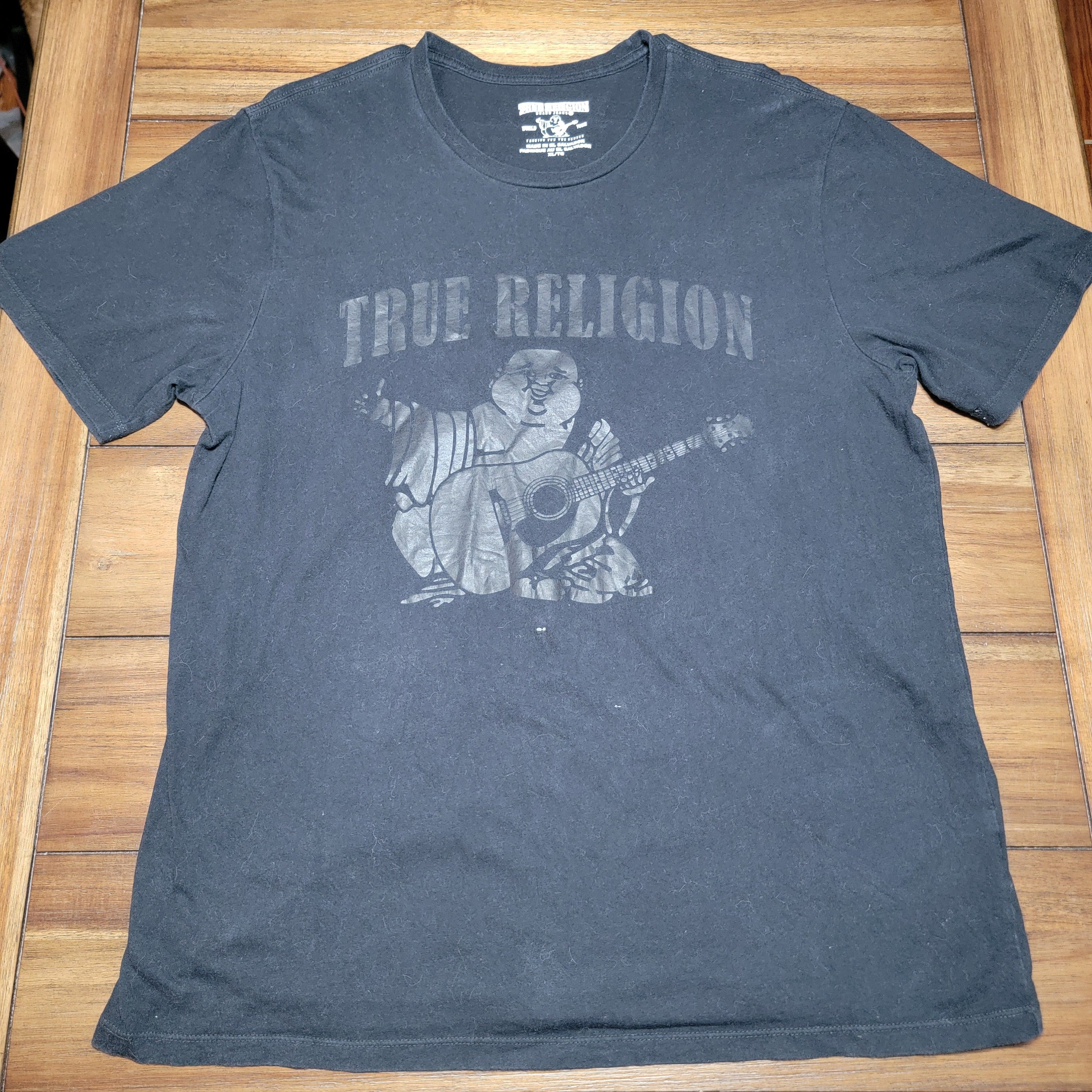 True Religion True Religion SS Black Unisex Tee Black Logo - Size XL Size US XL / EU 56 / 4 - 1 Thumbnail