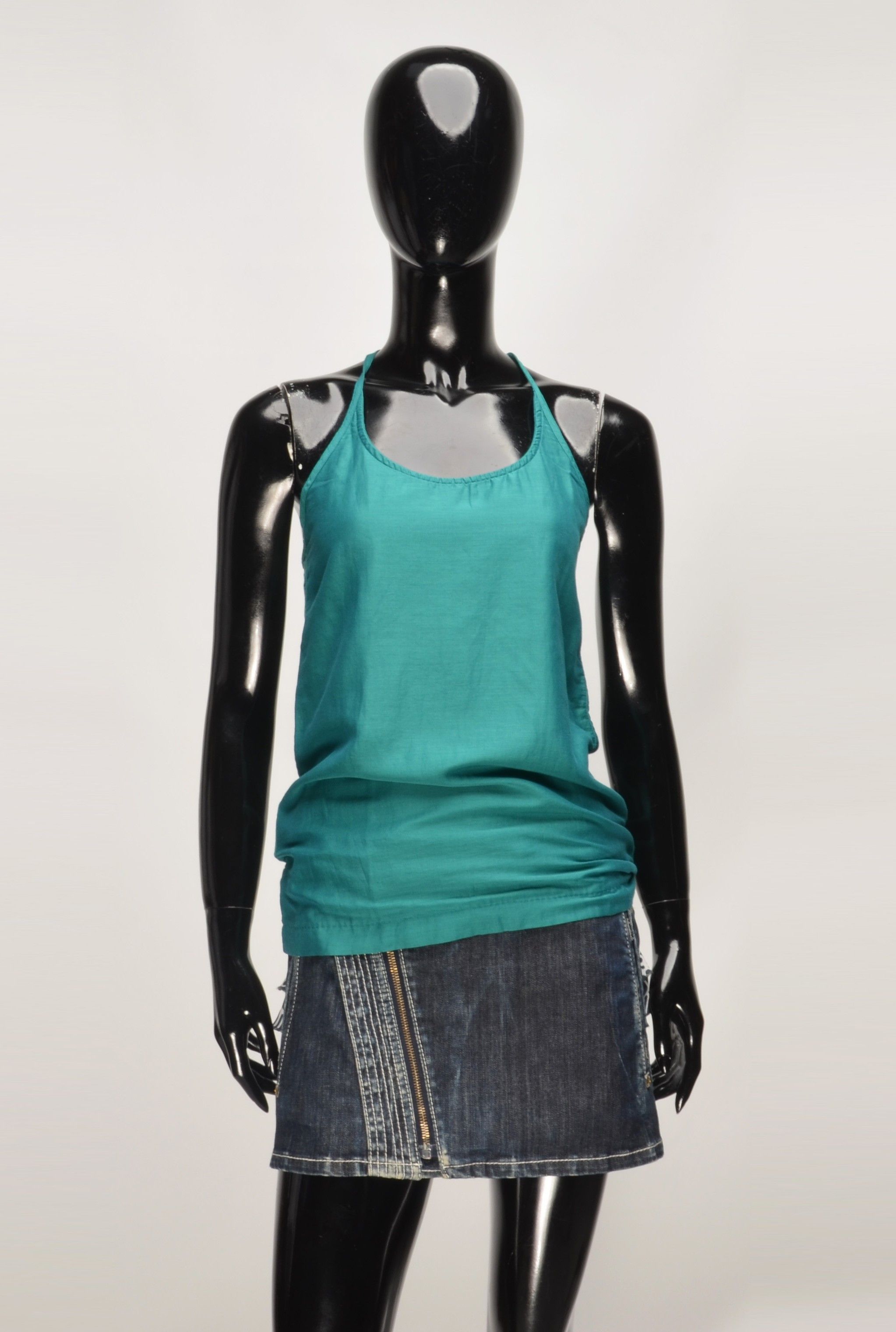 Diesel Black Gold Vintage Diesel Y2K Turquoise Racerback Tank Top Size S / US 4 / IT 40 - 1 Thumbnail