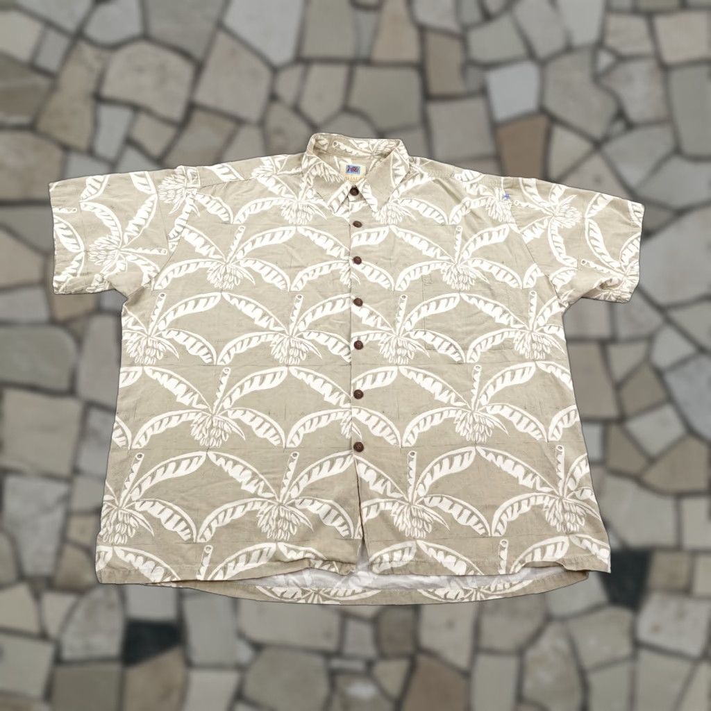 Vintage VINTAGE Kahala Shirt Mens 2XL Tan Hawaiian Palms Aloha Camp Button Up Rayon Linen Blend Short Sleeve Be Size US XXL / EU 58 / 5 - 1 Thumbnail