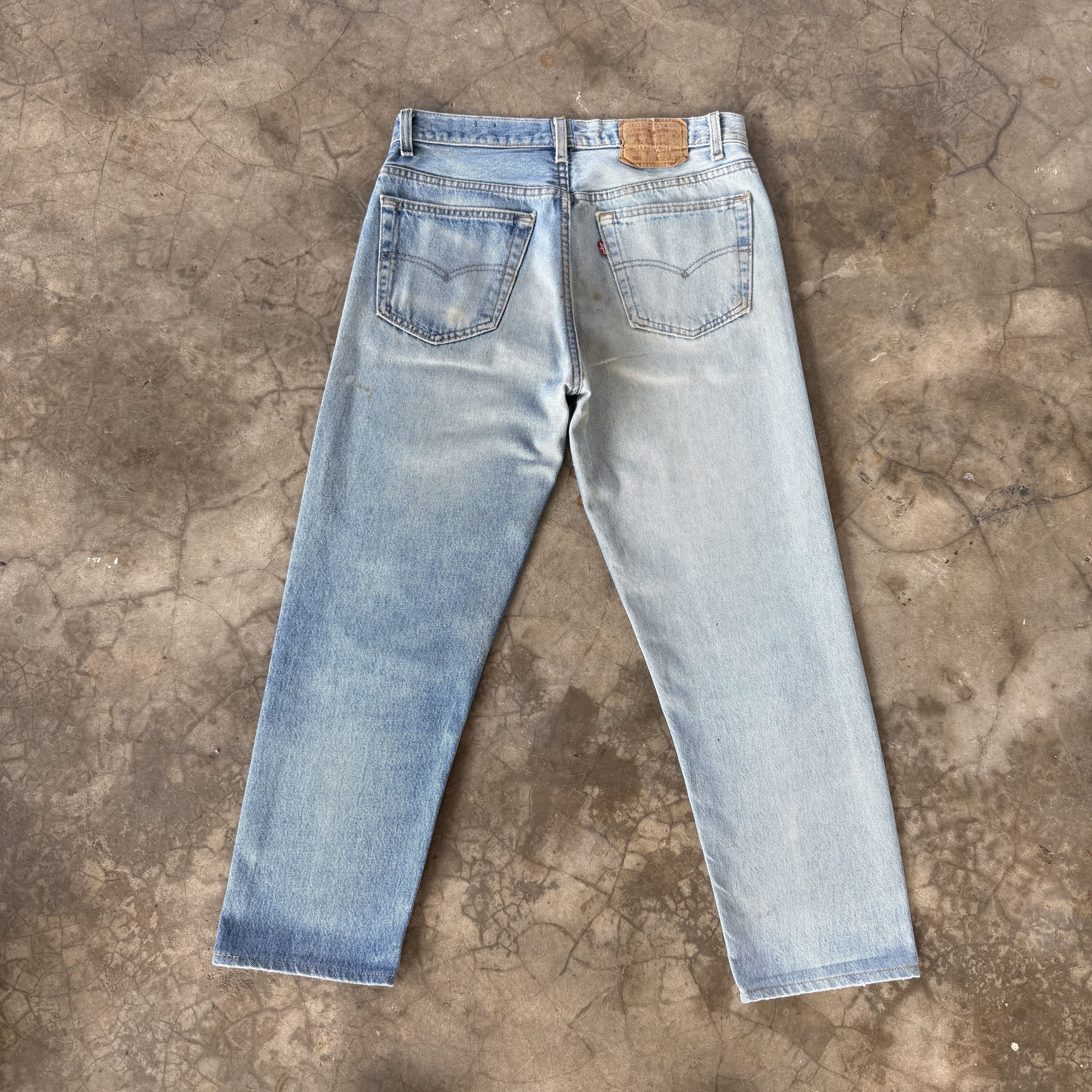 Levi's Vintage Levi's 501 Stonewash Faded Denim Jean Size US 32 / EU 48 - 9 Thumbnail