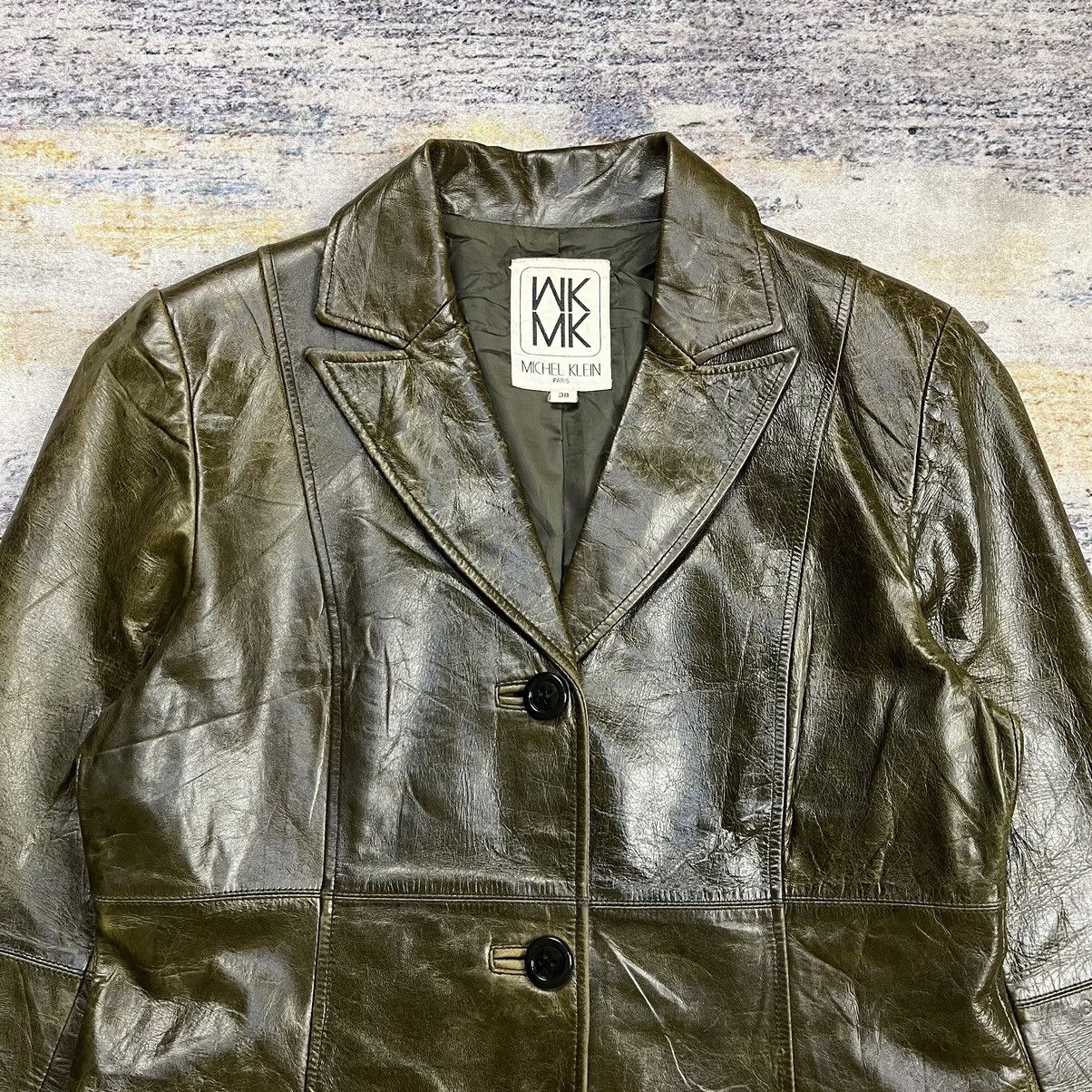 Michel Klein Vintage michel klein blazer lewther jacket 3b Size M / US 6-8 / IT 42-44 - 3 Thumbnail