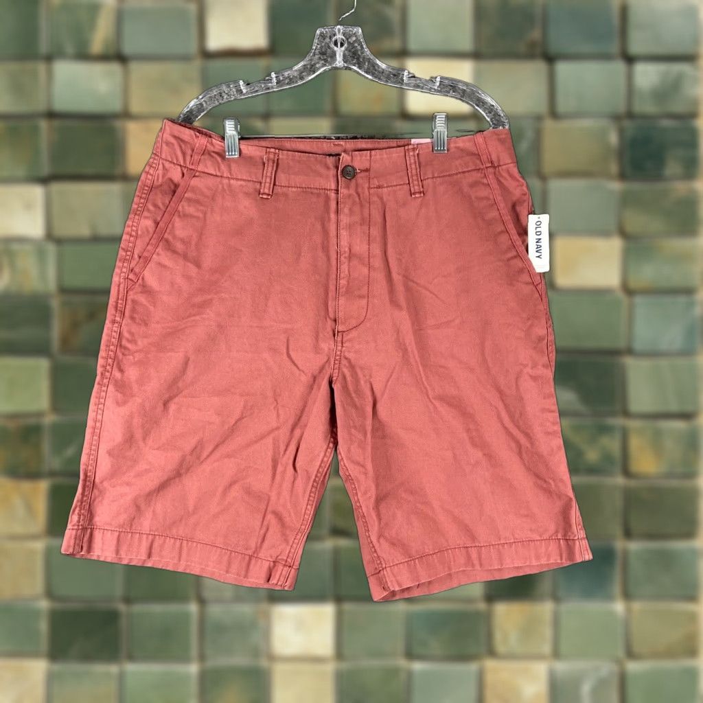 Old Navy Old Navy Red Orange Chino Shorts with Pockets Men's Size 36 Regular Size US 36 / EU 52 - 1 Thumbnail