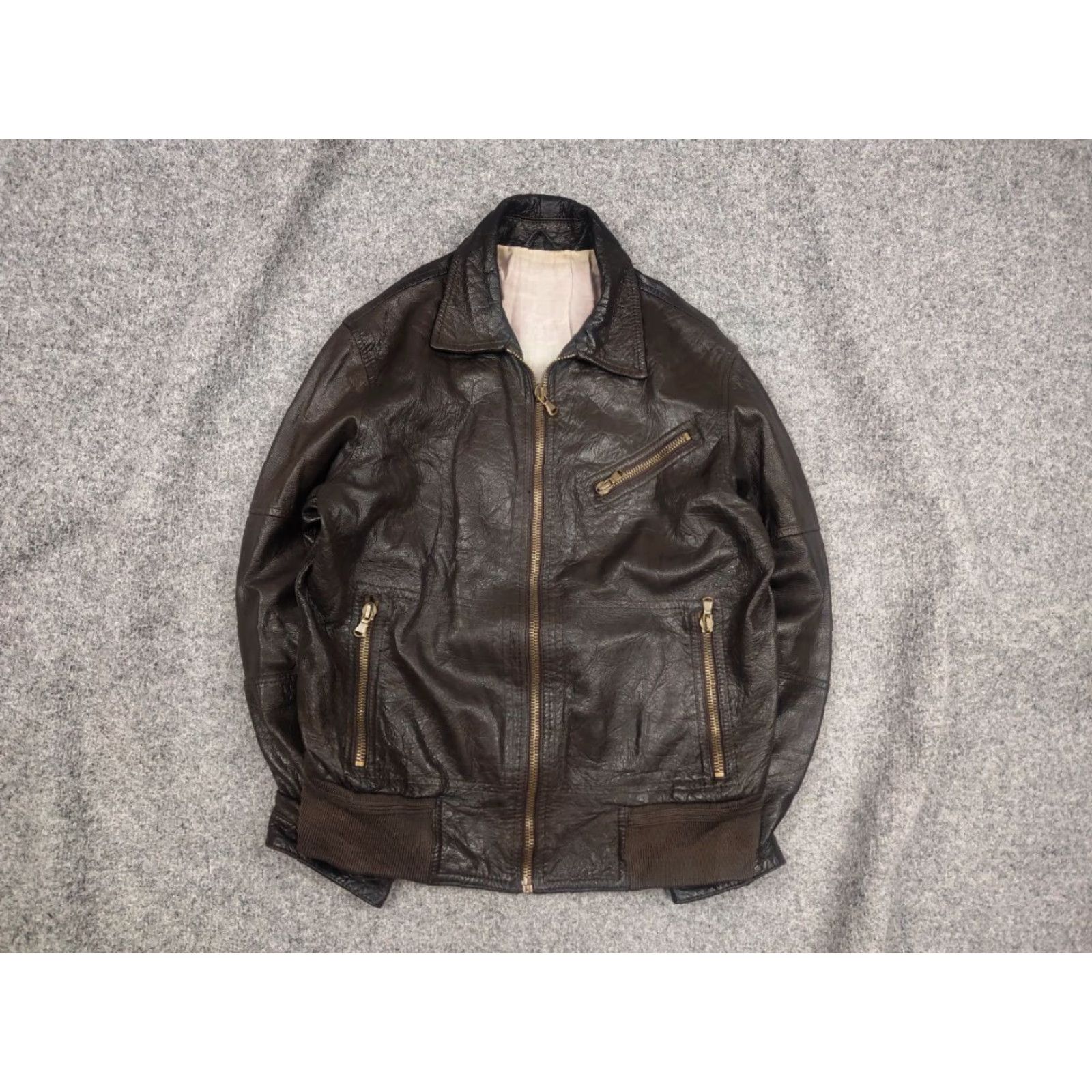 Brian Dales VINTAGE Brian Dales Dark Brown leather Zip Pocket Jacket Size US M / EU 48-50 / 2 - 2 Thumbnail