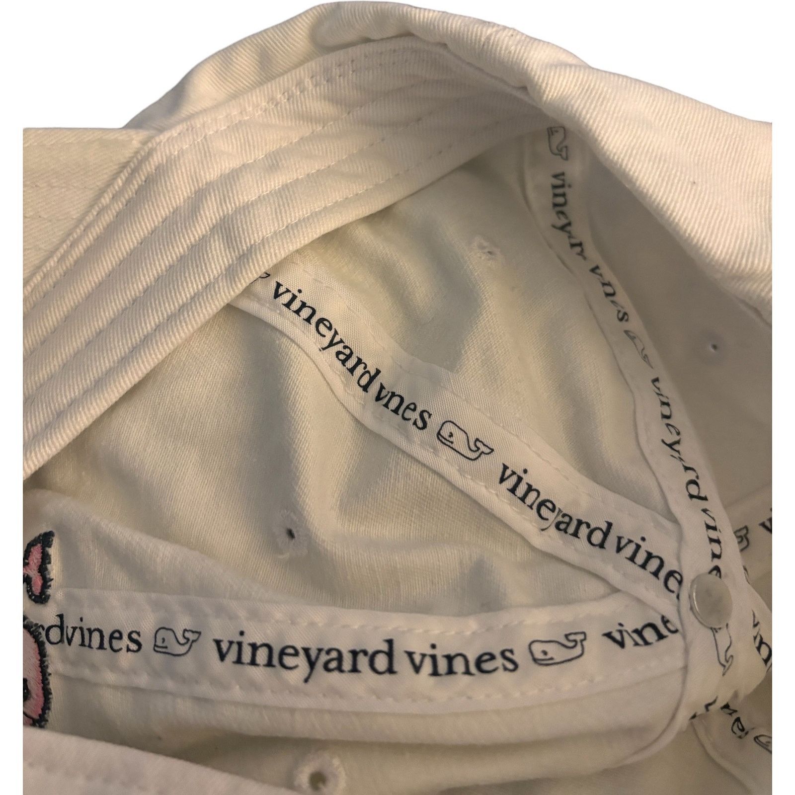 Vineyard Vines Vineyard Vines Cap Strap Back White Pink Whale logo Size ONE SIZE - 2 Thumbnail