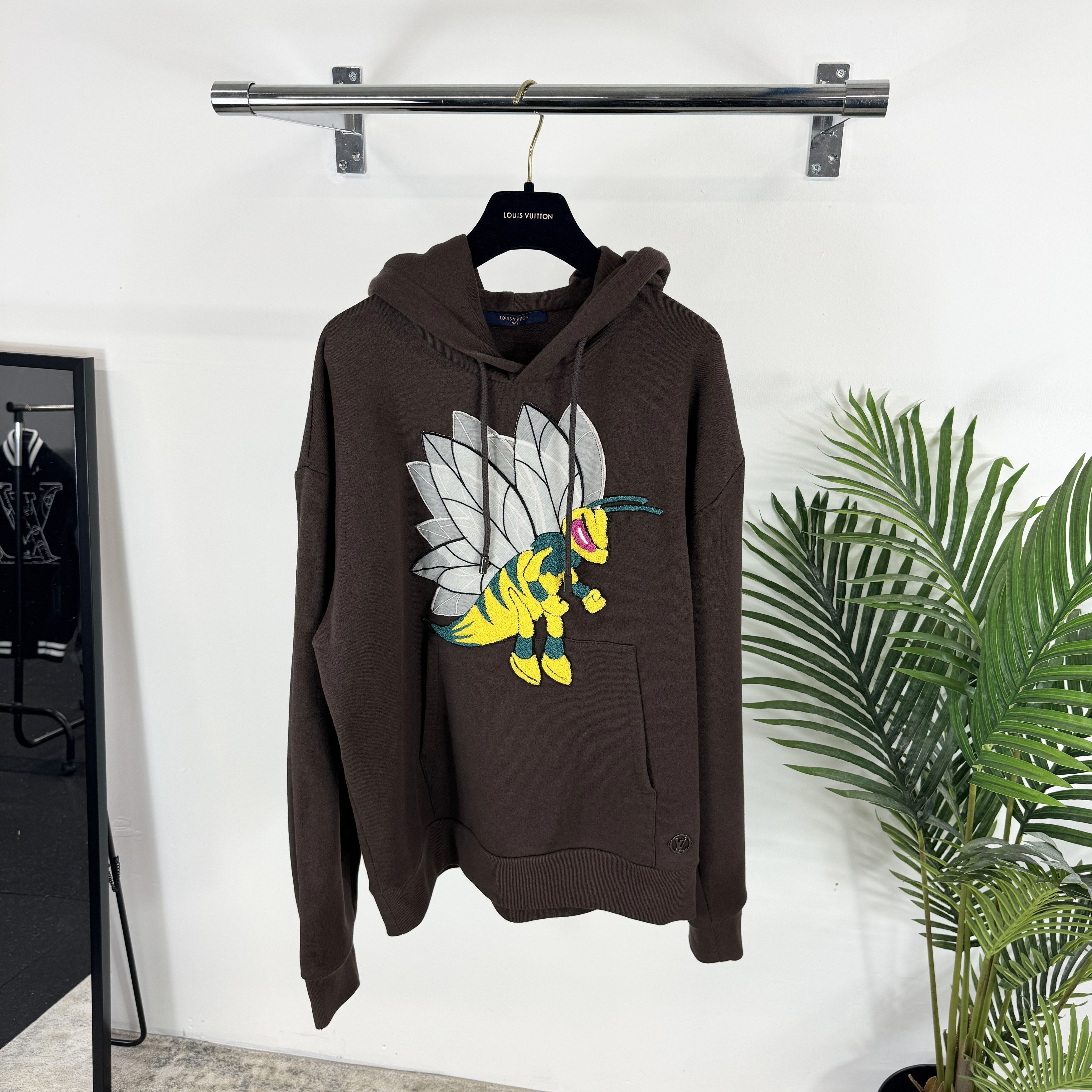 Louis Vuitton Louis Vuitton 1AAGPH Bee Patched Hoodie In Brown RRP  