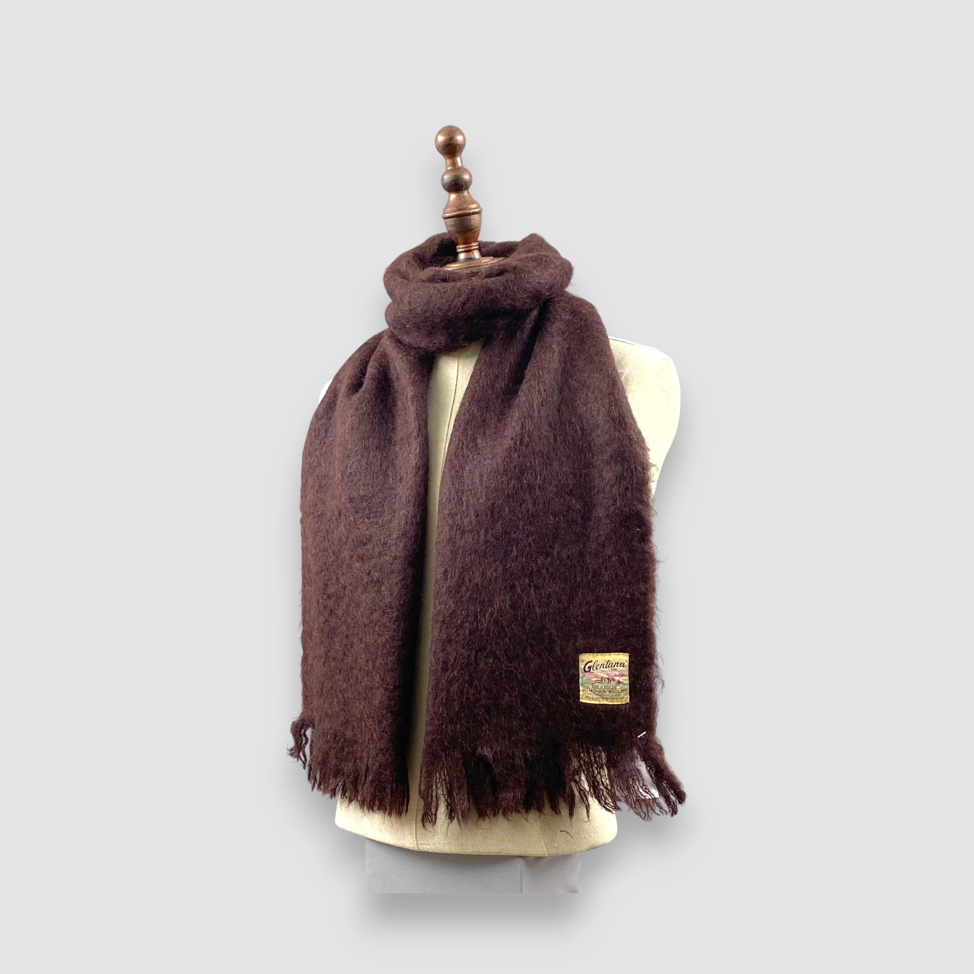 Japanese Brand Vintage Glentana Scarf Muffler Wool Stole Wraps Scarves Size ONE SIZE - 1 Thumbnail