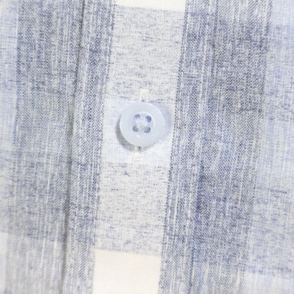 Johnston & Murphy Johnston & Murphy Linen Cotton Blend Plaid Long Sleeve Button Up Shirt Blue Men XL Size US XL / EU 56 / 4 - 6 Thumbnail