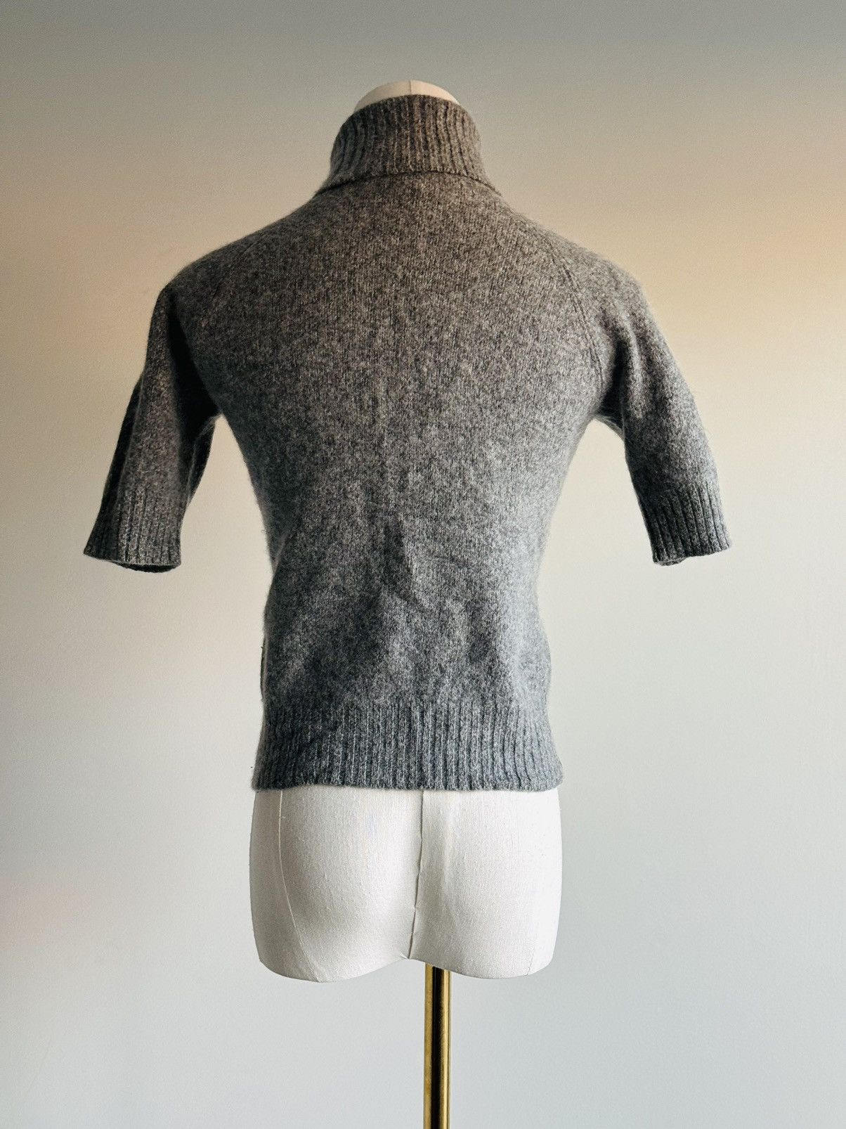 Loro Piana Loro Piana Short-sleeve turtleneck sweater grey Cashmere 44 Size S / US 4 / IT 40 - 2 Thumbnail