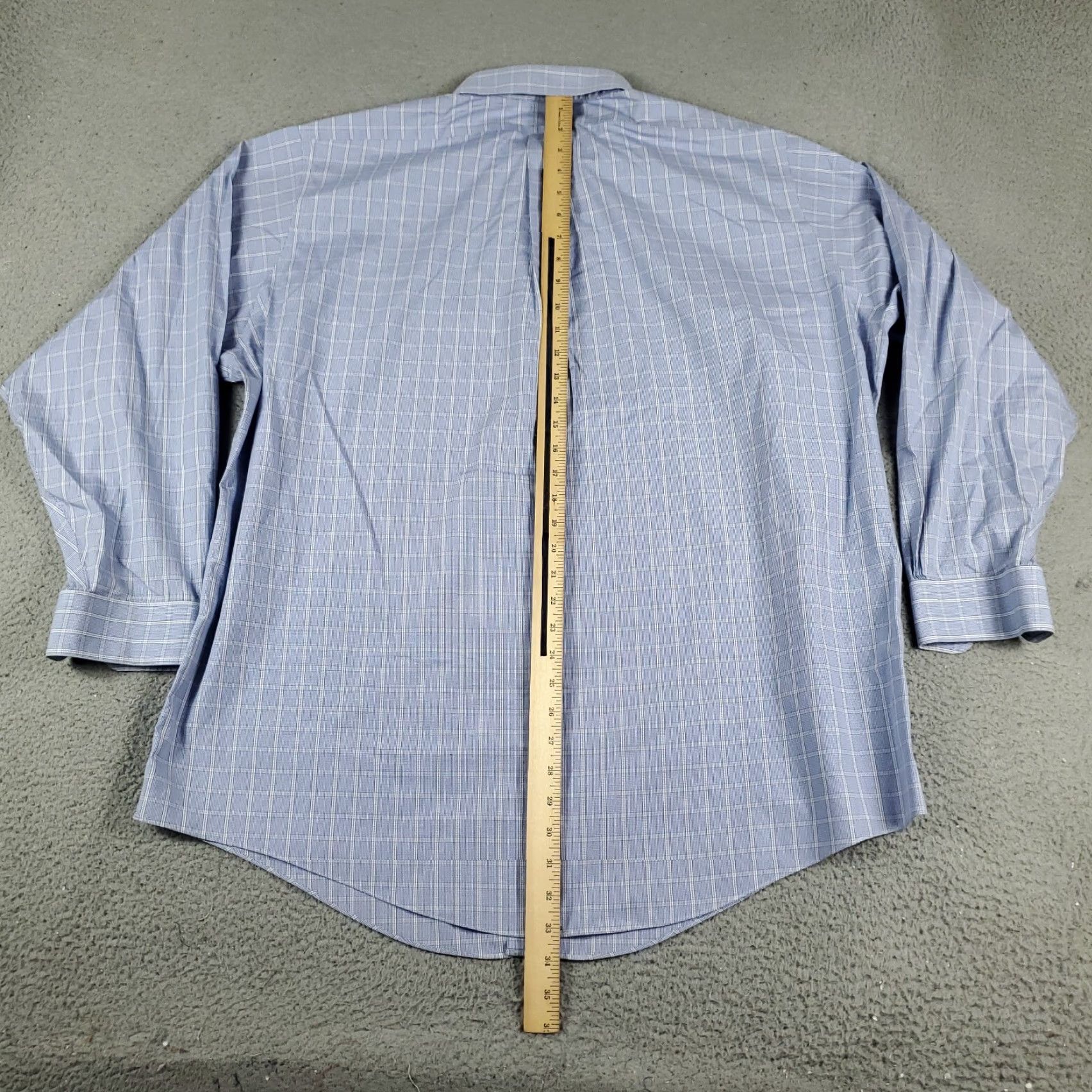 Brooks Brothers Brooks Brothers Shirt Mens 17.5 Blue Plaid Dress Button Up Long Sleeve Regular Collar Down Logo? (No, stick to given) Size 46R - 4 Thumbnail
