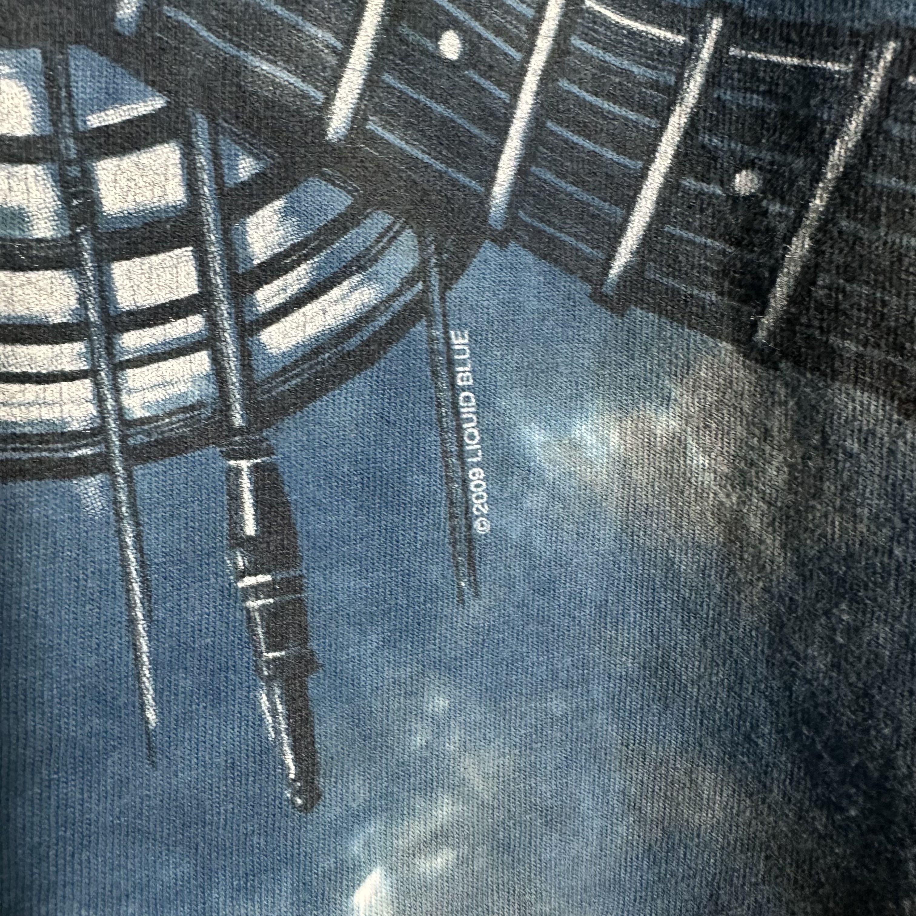 Liquid Blue 🔥RARE🔥Liquid Blue 2009 Skull Guitar OVP Tie Dye T-shirt Size US XL / EU 56 / 4 - 3 Thumbnail