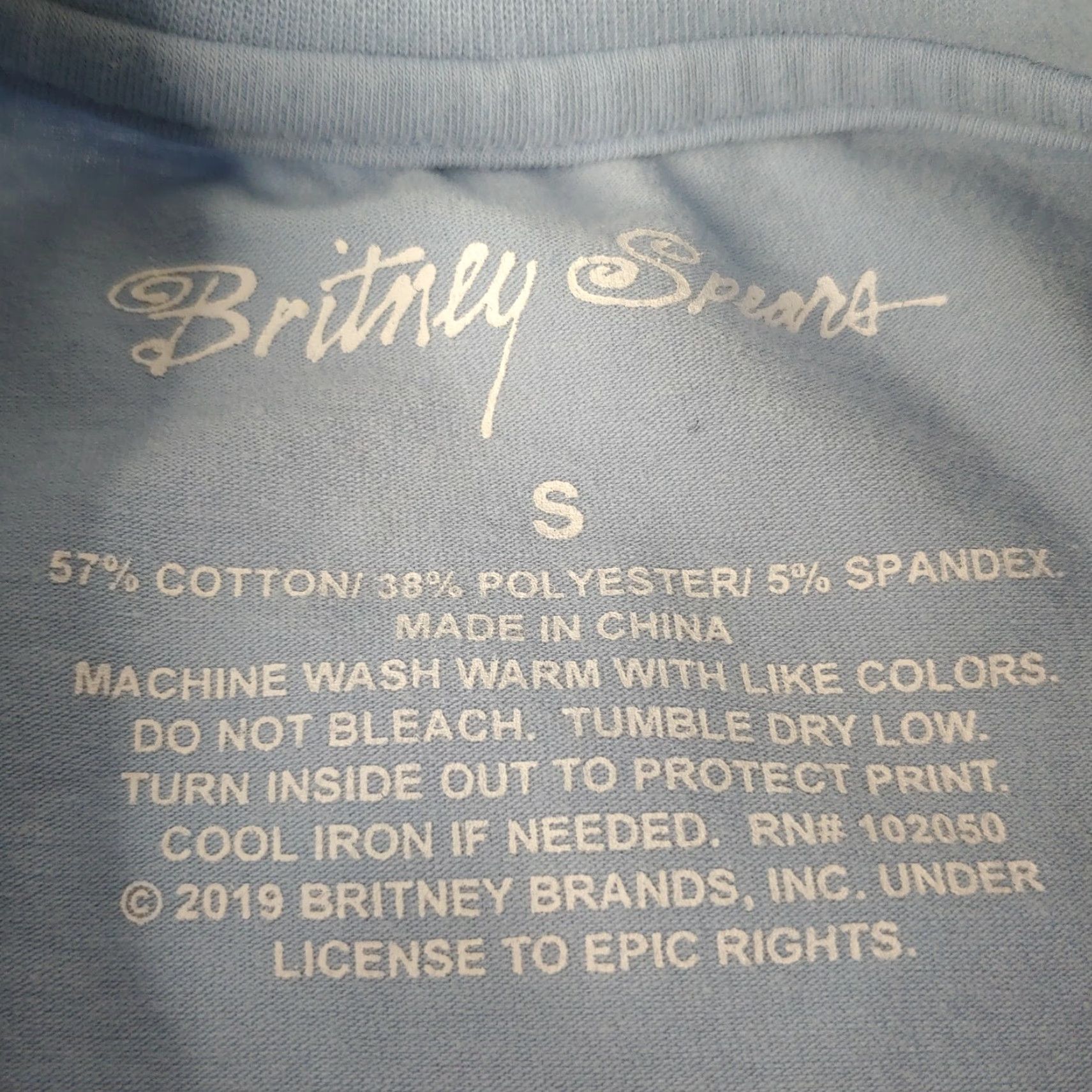 Vintage Britney Spears Sleepshirt T Shirt Short Light Blue Short Sleeve Juniors Size S / US 4 / IT 40 - 5 Thumbnail