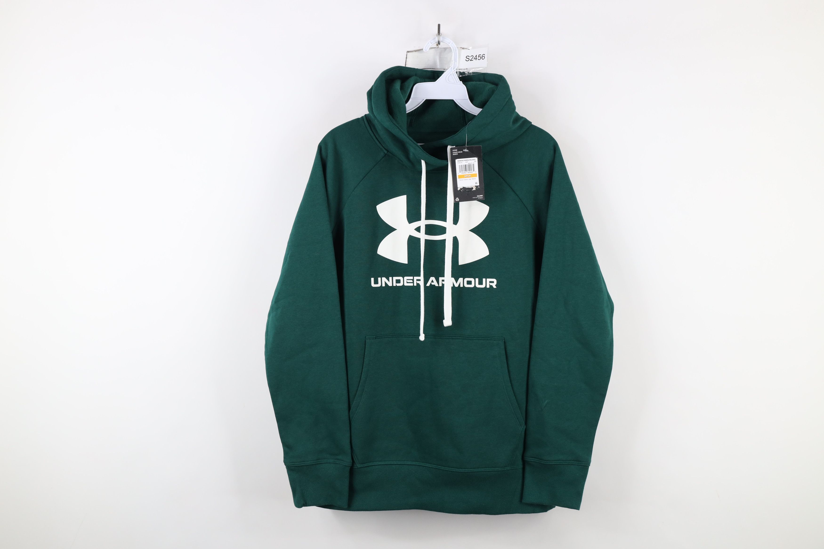 Under Armour × Vintage New Under Armour Big Logo Rival Fleece Hoodie Sweatshirt Size S / US 4 / IT 40 - 1 Thumbnail