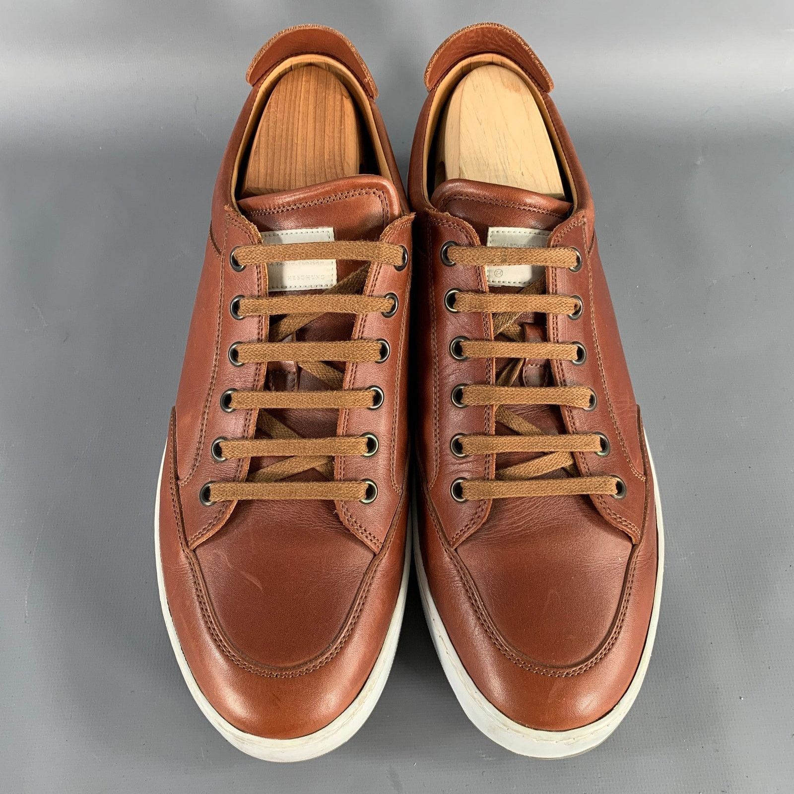 Heschung HESCHUNG Size 9 Brown Leather Low Top Sneakers Size US 9 / EU 42 - 4 Thumbnail