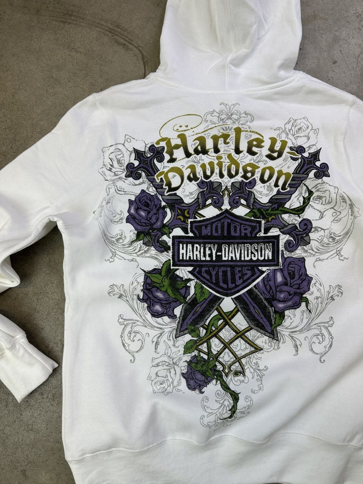 Harley Davidson Vintage Harley Davidson Hoodie Medium Ed Hardy Style Y2K Size M / US 6-8 / IT 42-44 - 3 Thumbnail