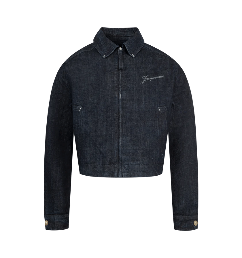 Jacquemus o1h1sh11225 Canevas De-Nimes Denim Jacket in Dark Nevy Blue Size US M / EU 48-50 / 2 - 1 Thumbnail