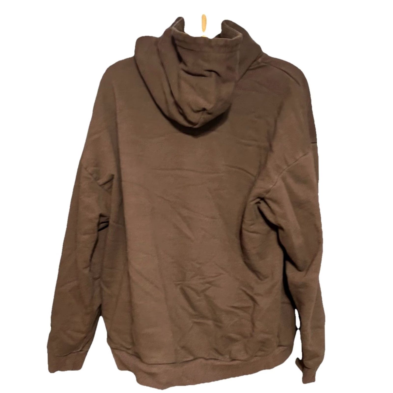 J Brand 44 Brand 4 Players 4 Underdogs Hoodie Women L Brown Embroidered Chest Modern Pullover Hooded Knit Long Sleeve Casual Winter Vintage No Size L / US 10 / IT 46 - 2 Thumbnail