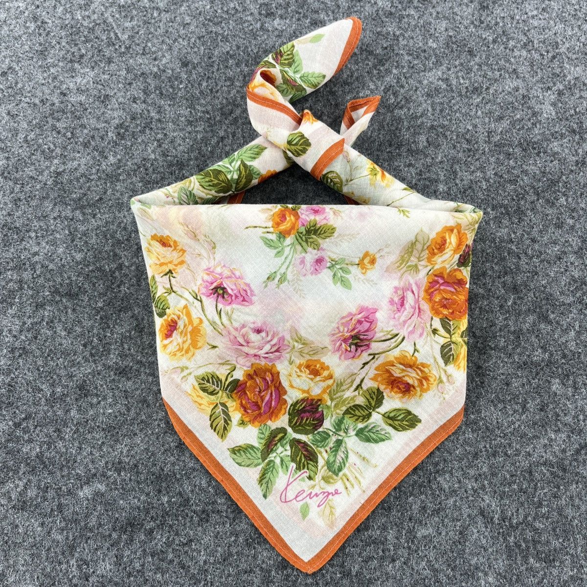 Kenzo × Vintage Kenzo Handkerchief / Bandana / Neckerchief B038 Size ONE SIZE - 2 Thumbnail