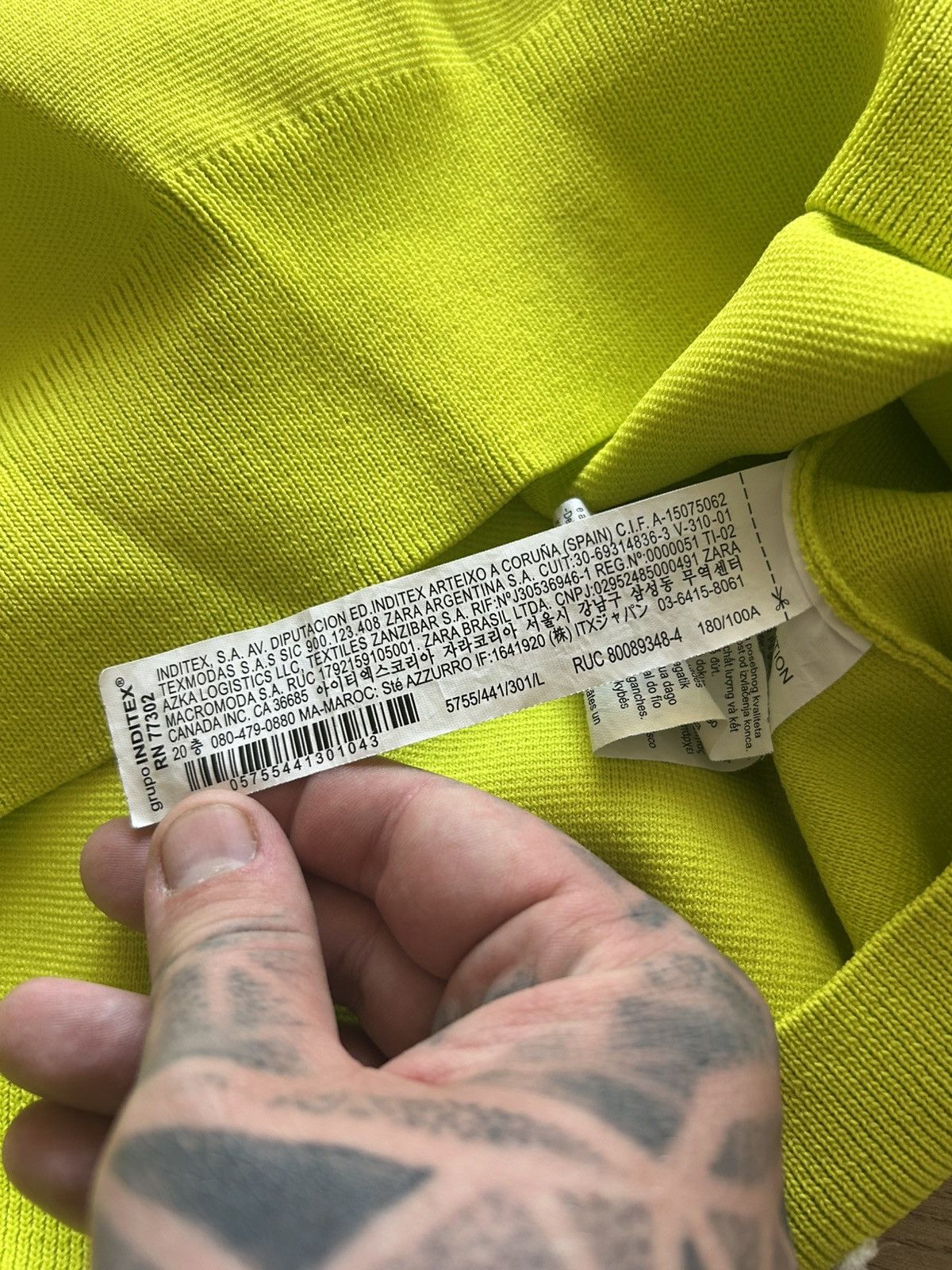 Rhude × Zara Rhude x Zara Knit Sweater Green Size US L / EU 52-54 / 3 - 4 Thumbnail