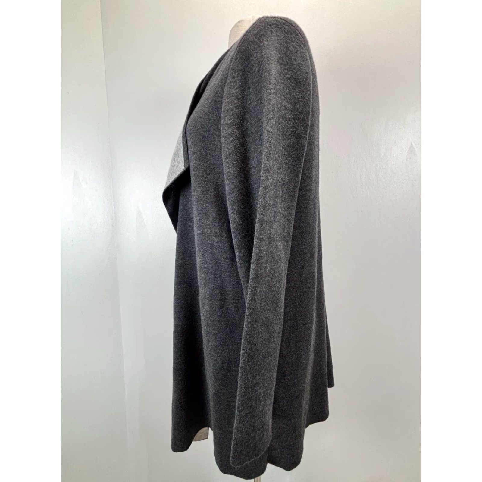 Vintage VINTAGE Chico's Open Cardigan Sweater XL Gray Classic Knit Long Sleeve Casual Womens Size XL / US 12-14 / IT 48-50 - 4 Thumbnail