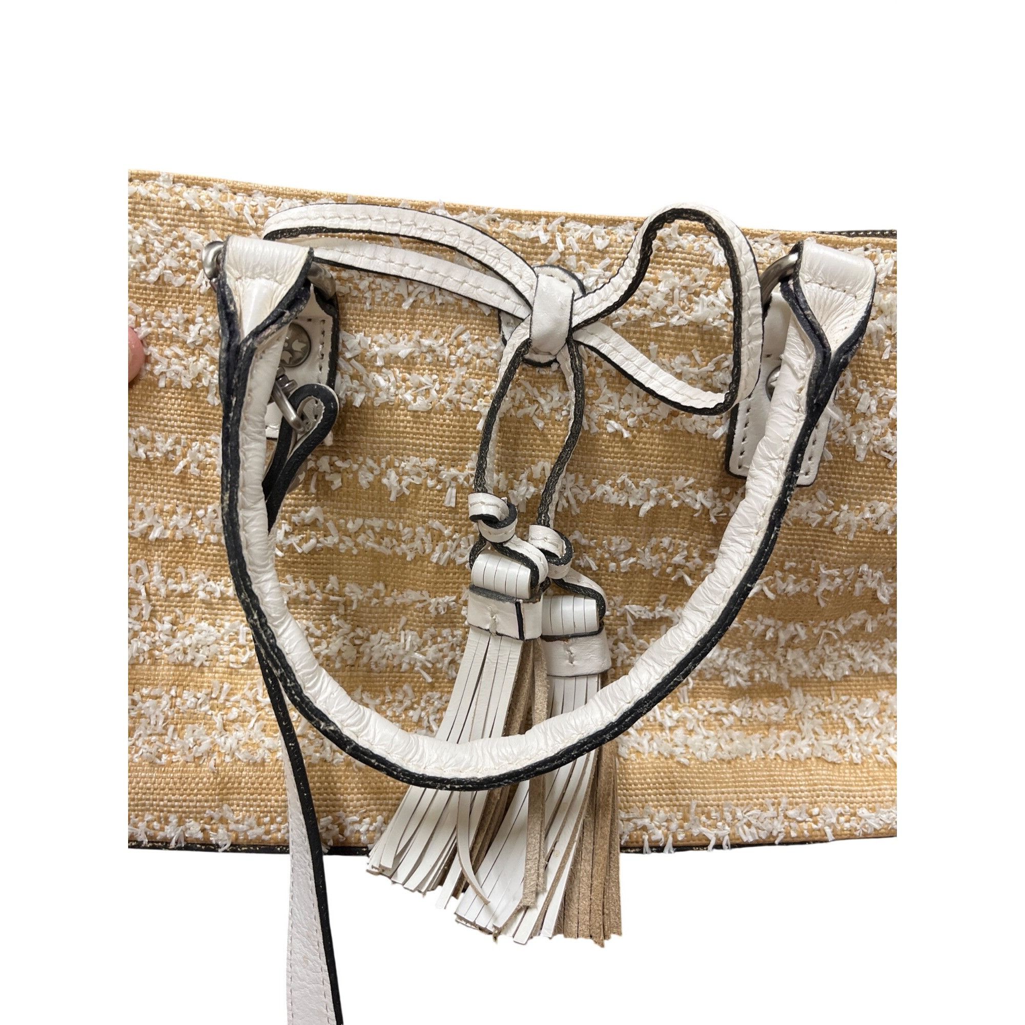 Patricia Nash Patricia Nash Angela wms leather tan white tasseled hand sho Size ONE SIZE - 16 Thumbnail