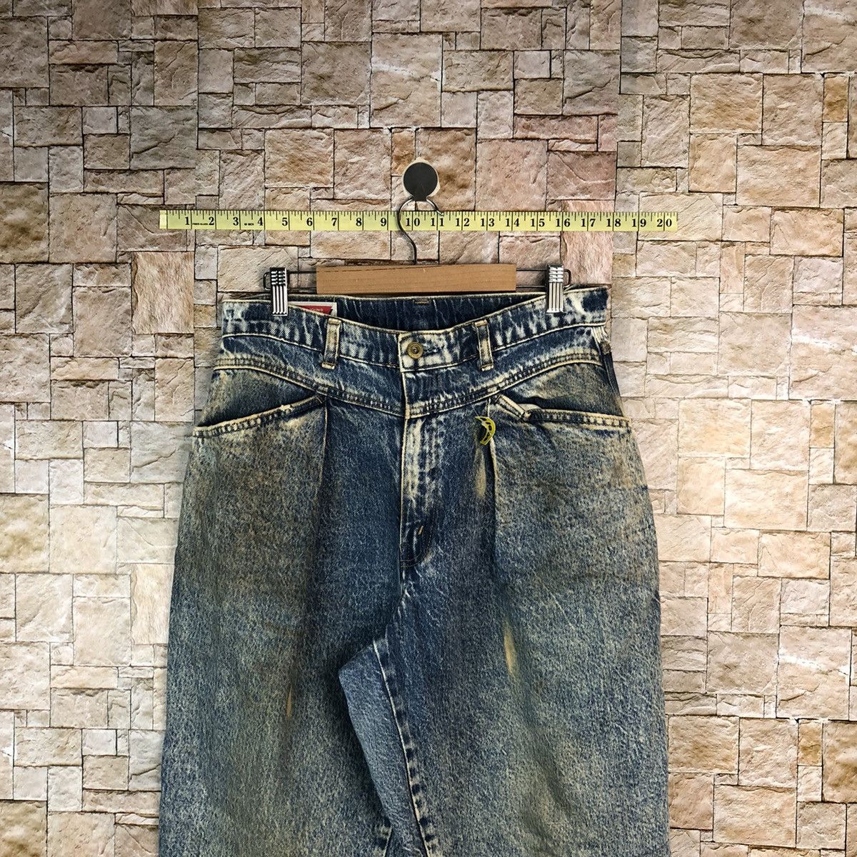 Big John Big John vintage dirty Spana Blue Denim Pants #A1000 Size US 31 - 4 Thumbnail