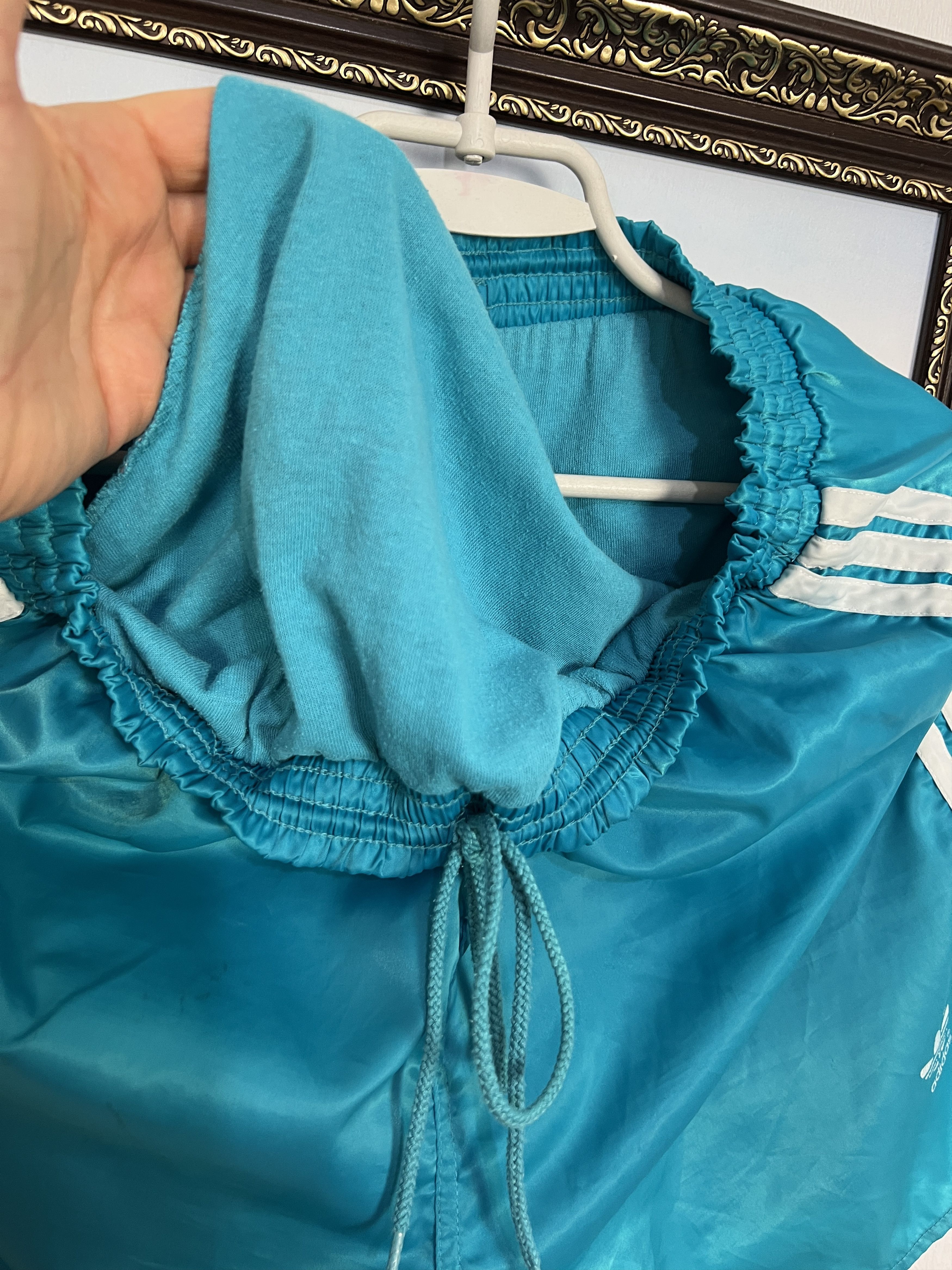 Adidas Vintage 90's Adidas Blue Nylon Shorts Run Mens Athletic Sz L Size US 34 / EU 50 - 5 Thumbnail