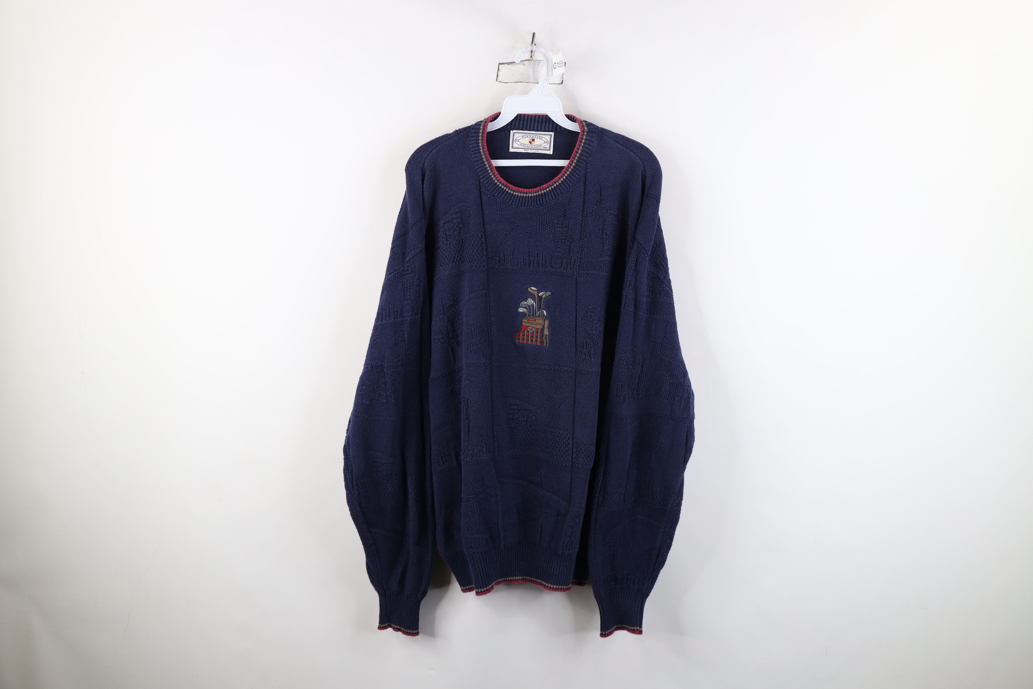 Vintage Vintage 90s Streetwear Over Print Cotton Knit Sweater USA Size US XXL / EU 58 / 5 - 1 Thumbnail