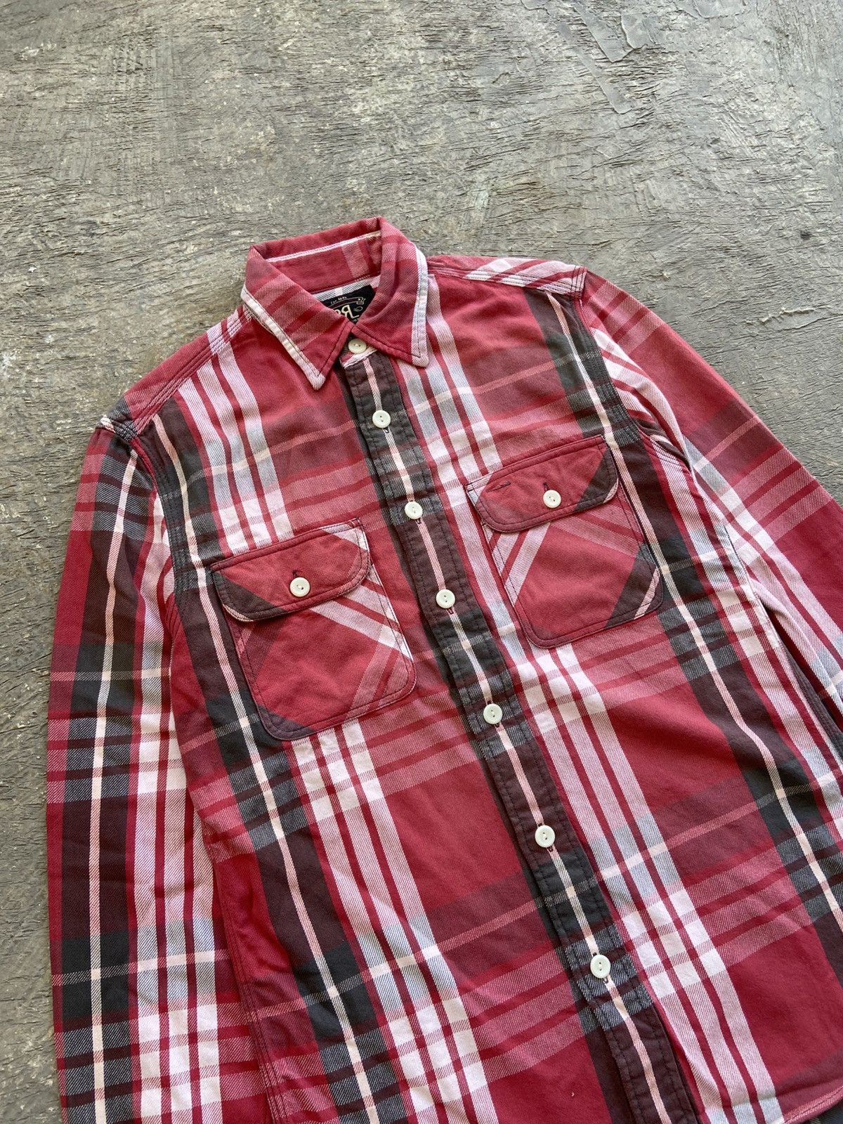 RRL Ralph Lauren 2000s RRL Ralph Lauren - Red Western Plaid Flannel Shirt Size US S / EU 44-46 / 1 - 2 Thumbnail