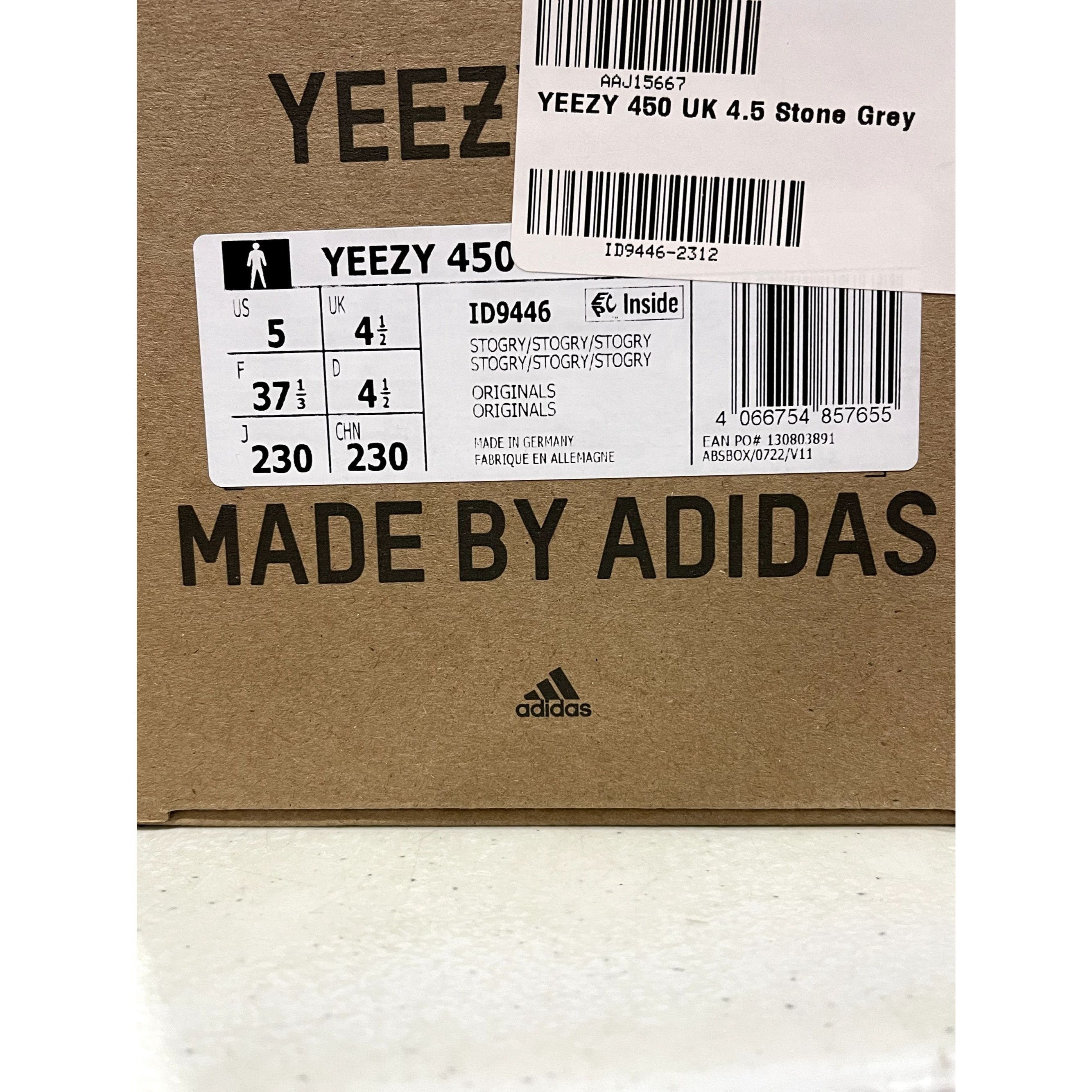 Adidas Adidas Yeezy 450 Stone Grey Mens 5us Size US 5 / EU 37 - 7 Thumbnail