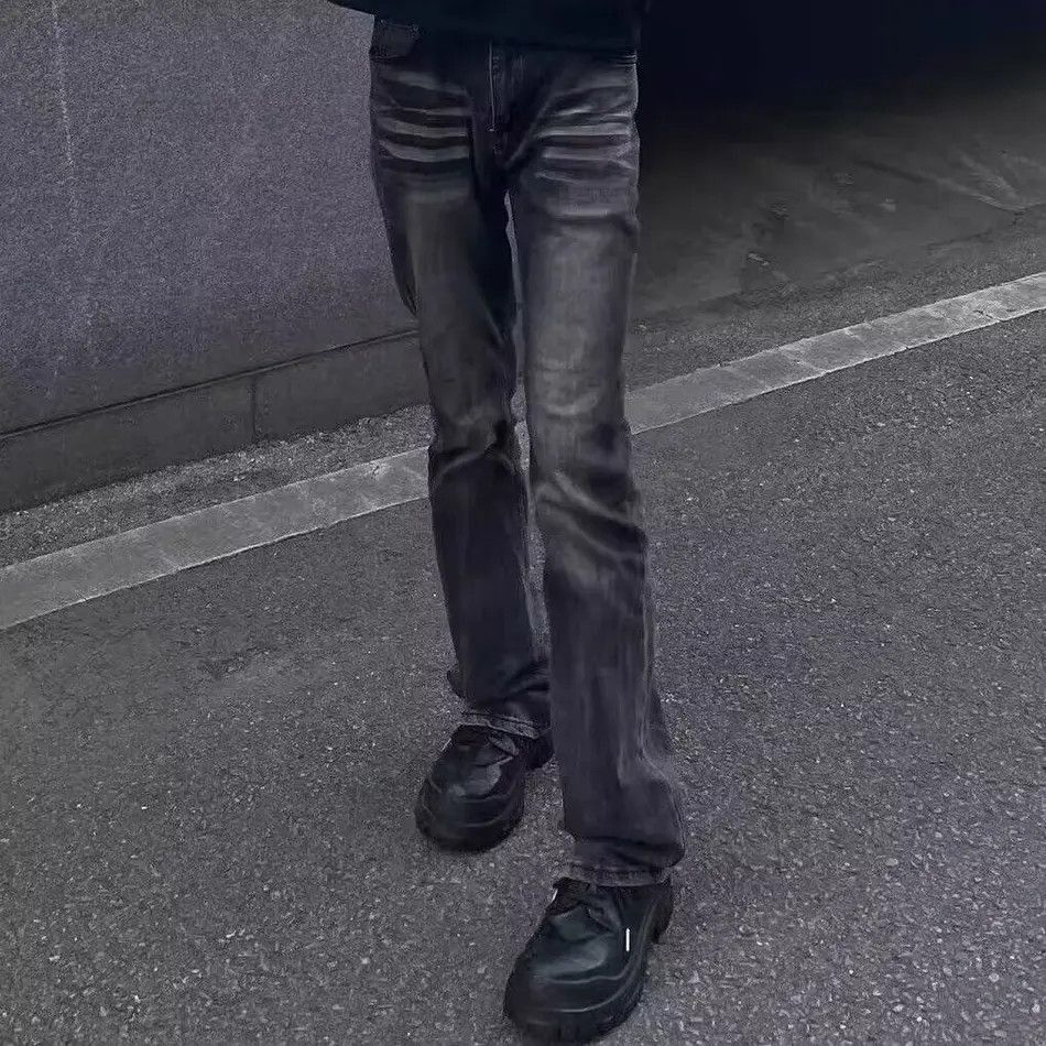 Japanese Brand Retro loose zipper micro flared jeans Size US 30 / EU 46 - 3 Thumbnail