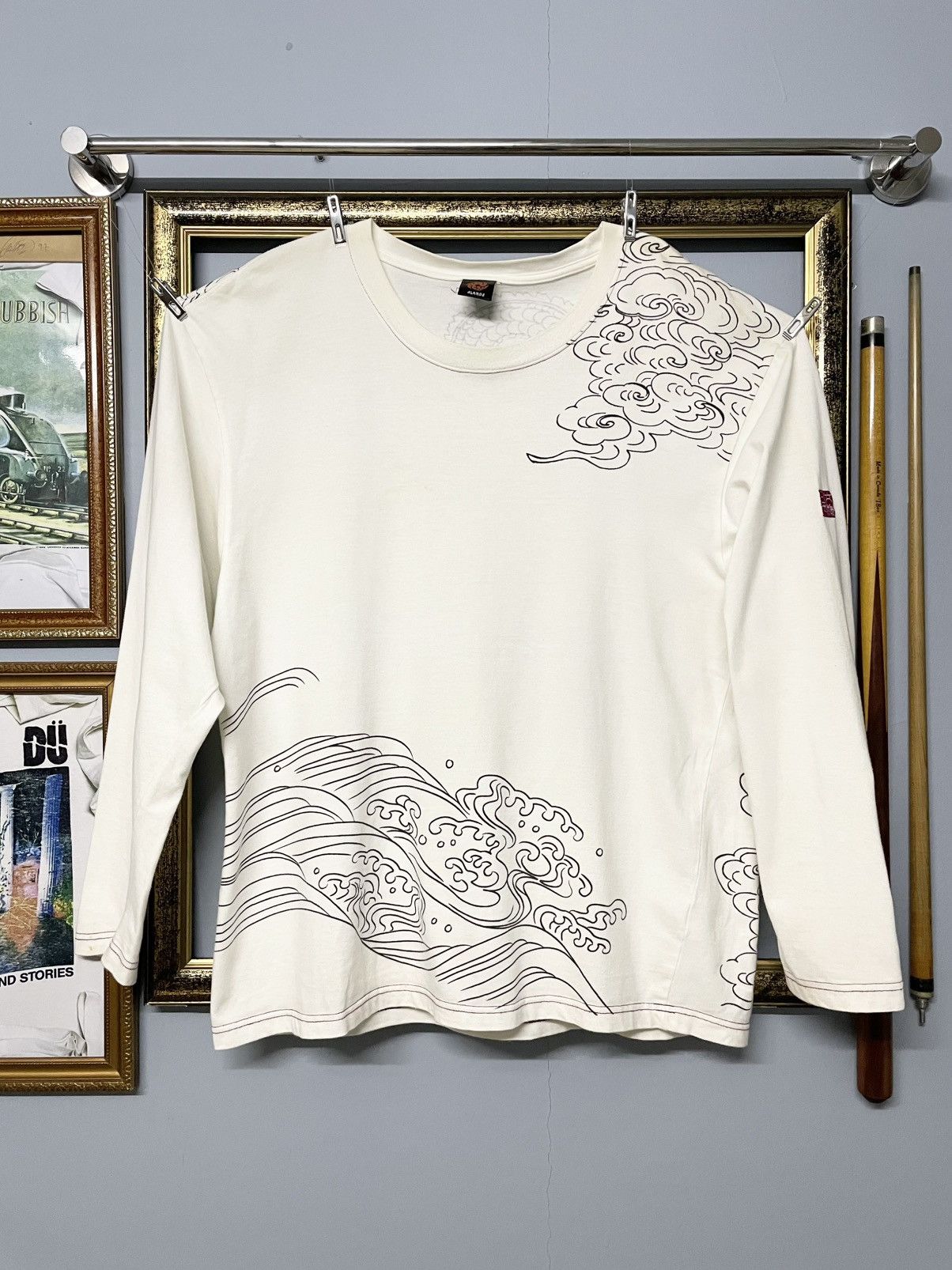 Yasuyuki Ishii Vintage Japan Karakuri Tamashi Dragon Big Print Traditional Size US L / EU 52-54 / 3 - 6 Thumbnail