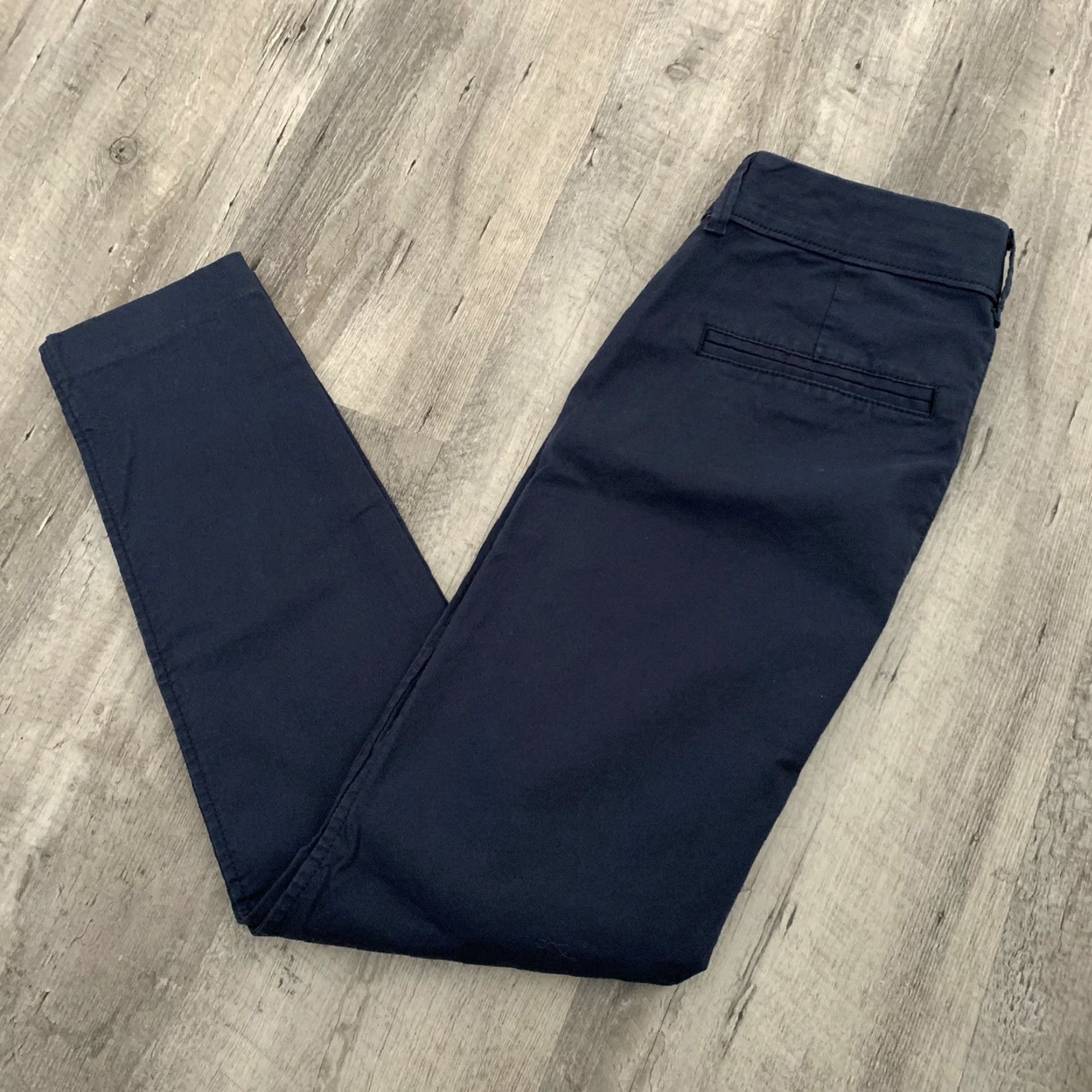 Old Navy VINTAGE not applicable; Old Navy Chino Pants Womens Sz 0 Blue Pixie Mid-Rise Cropped Skinny Leg Trousers Size 25" / US 0 / IT 36 - 6 Thumbnail