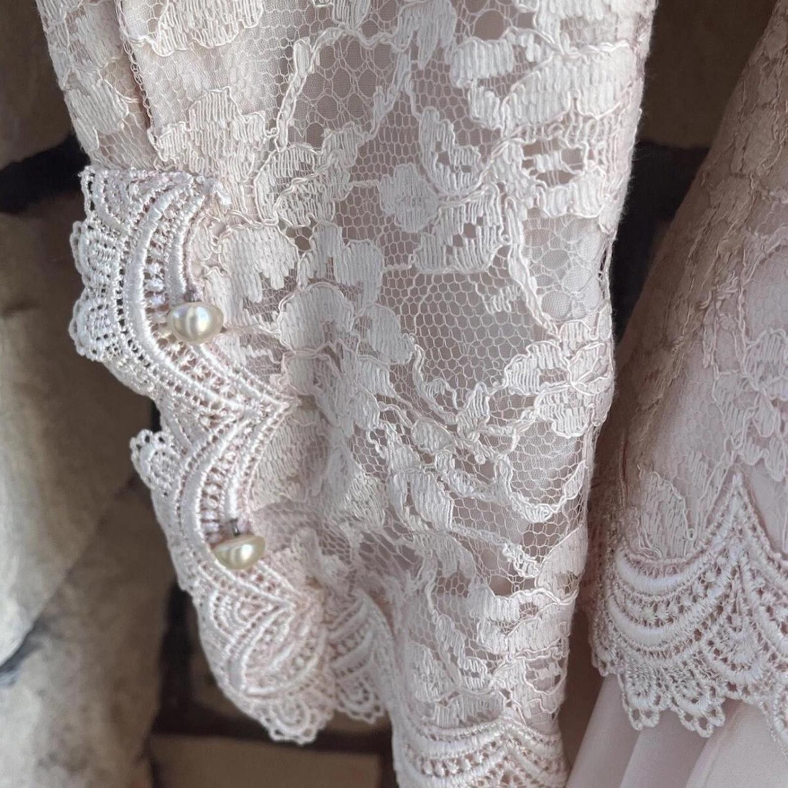Other Pink lace peplum top and skirt set vintage dress #fairycore Size S / US 4 / IT 40 - 4 Thumbnail