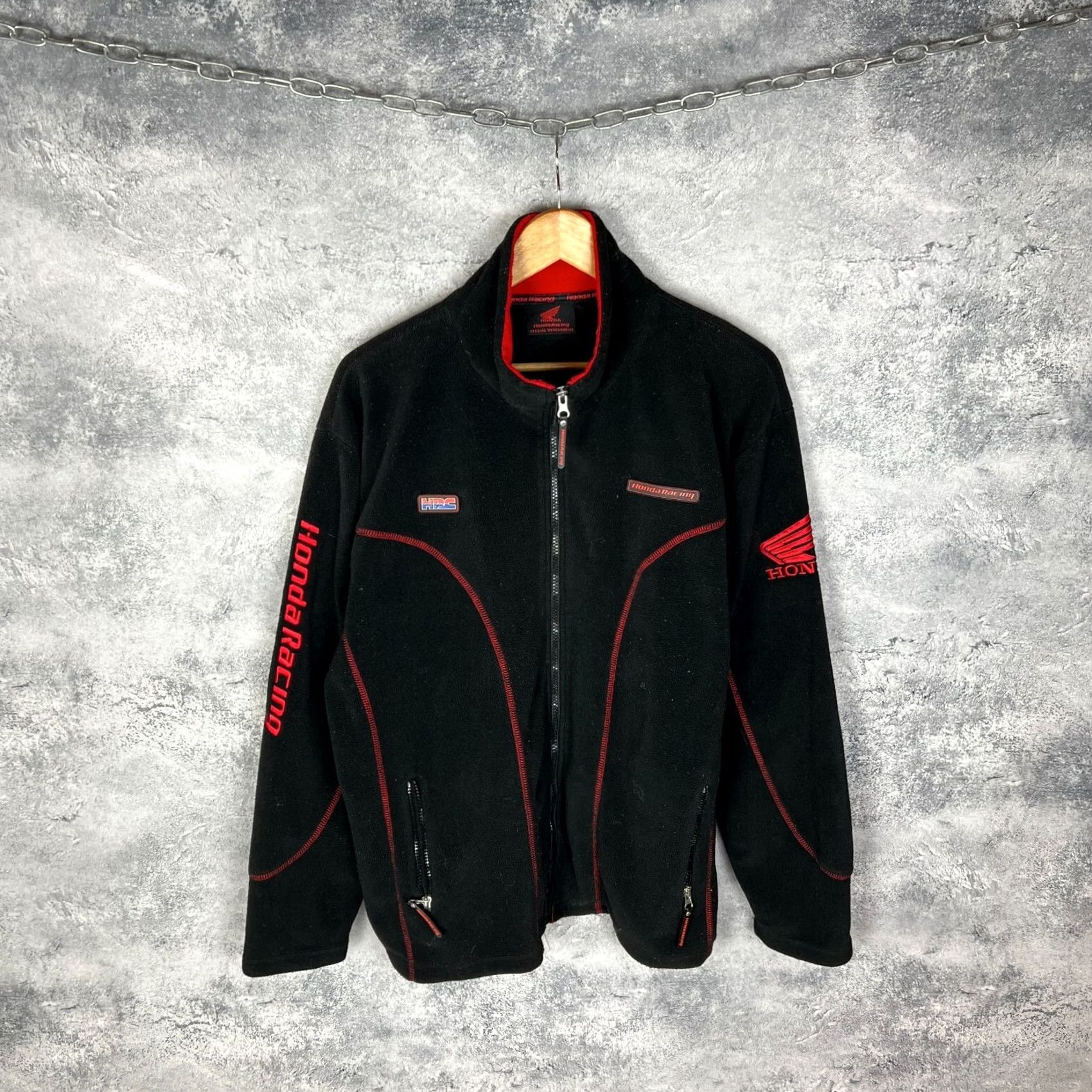 Honda Honda Racing Fleece Jacket Full Zip Black M Men’s Jacket Size US M / EU 48-50 / 2 - 2 Thumbnail