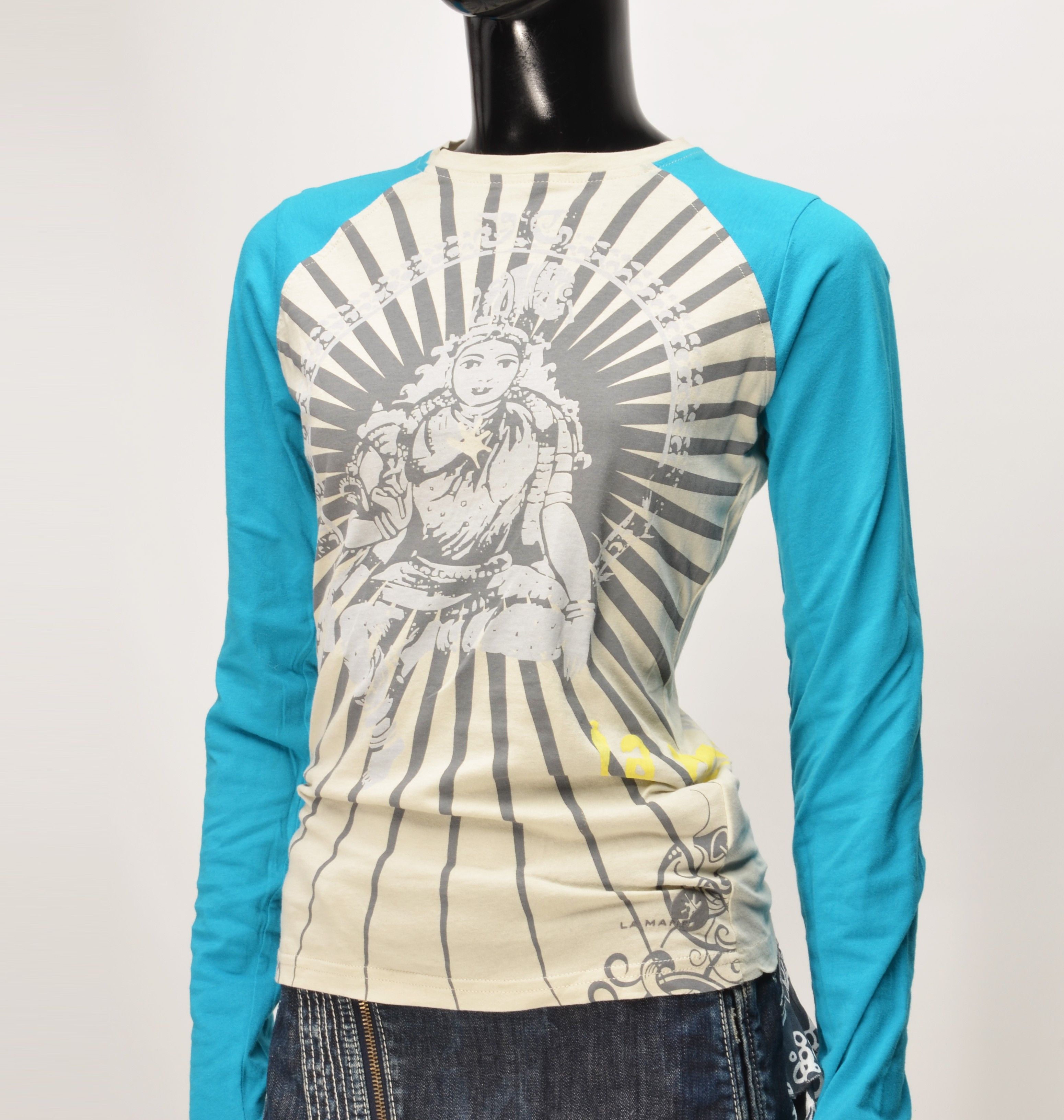 SALEWA Vintage Salewa Y2K Graphic Print Indie Grunge Raglan Tee Size XS / US 0-2 / IT 36-38 - 2 Thumbnail