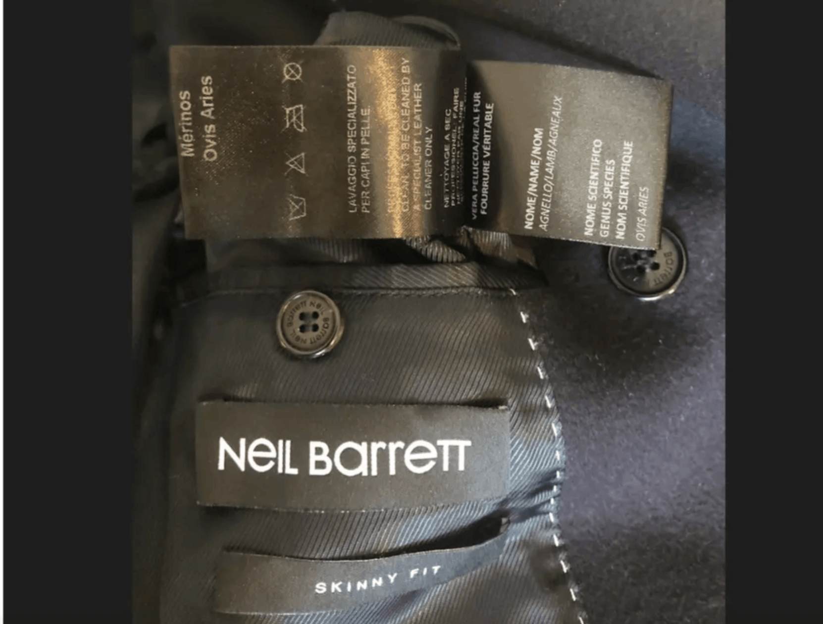 Neil Barrett LAST DROP $1985 Neil Barrett Wool Peacoat Shearling Collar Size US S / EU 44-46 / 1 - 9 Thumbnail
