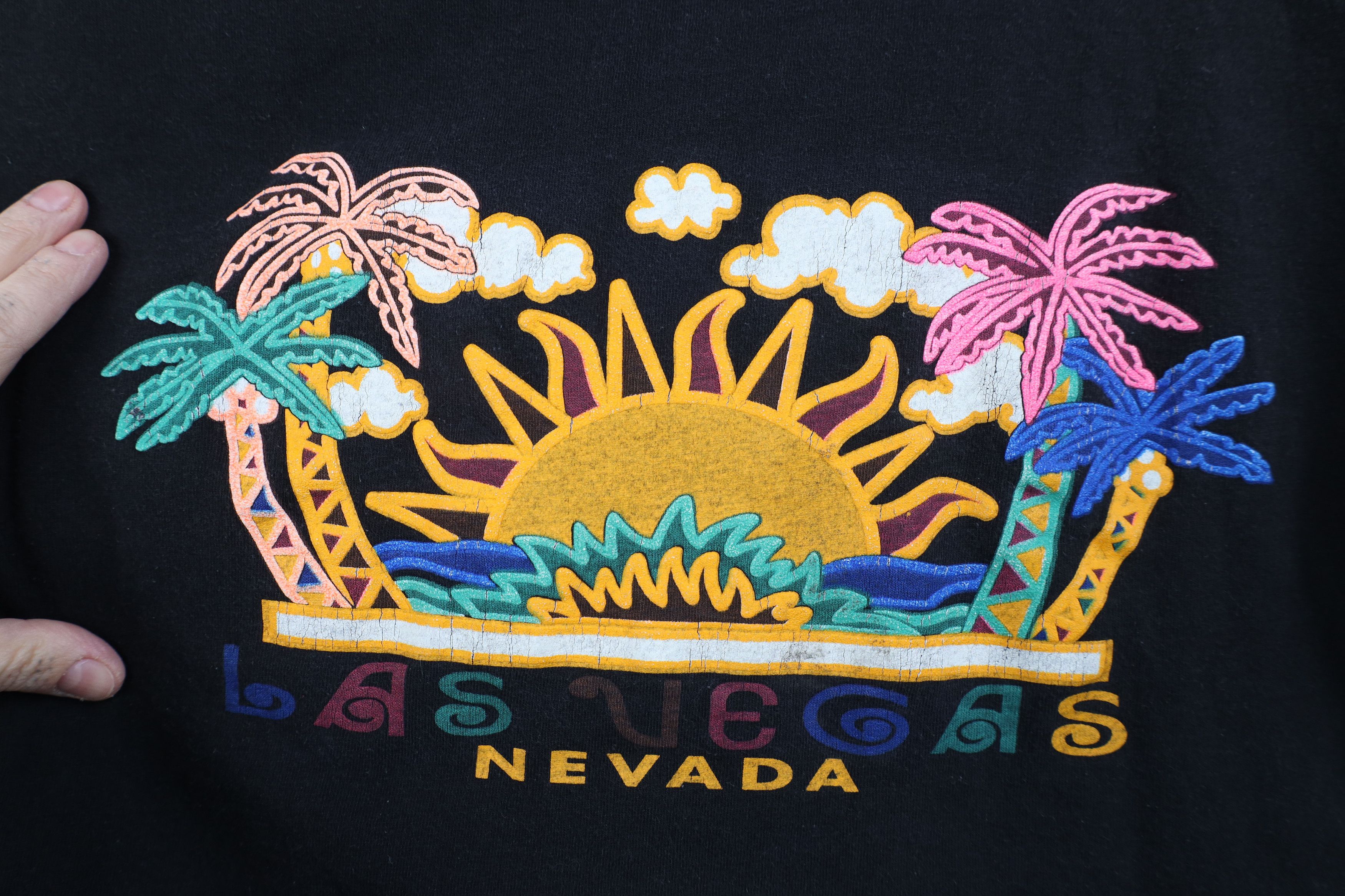 Vintage Vintage 90s Streetwear Las Vegas Nevada Beach Sun T-Shirt Size M / US 6-8 / IT 42-44 - 4 Thumbnail