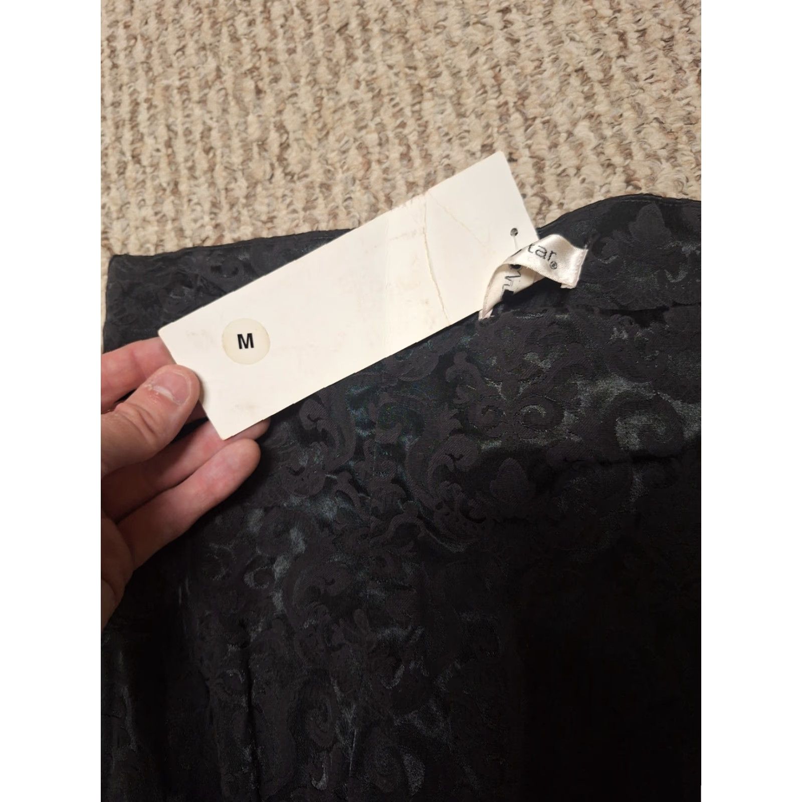 Vintage Chic Star Skirt M Black Lace-up Renaissance Goth Metal Vamp Nwt Size 32" / US 10 / IT 46 - 4 Thumbnail