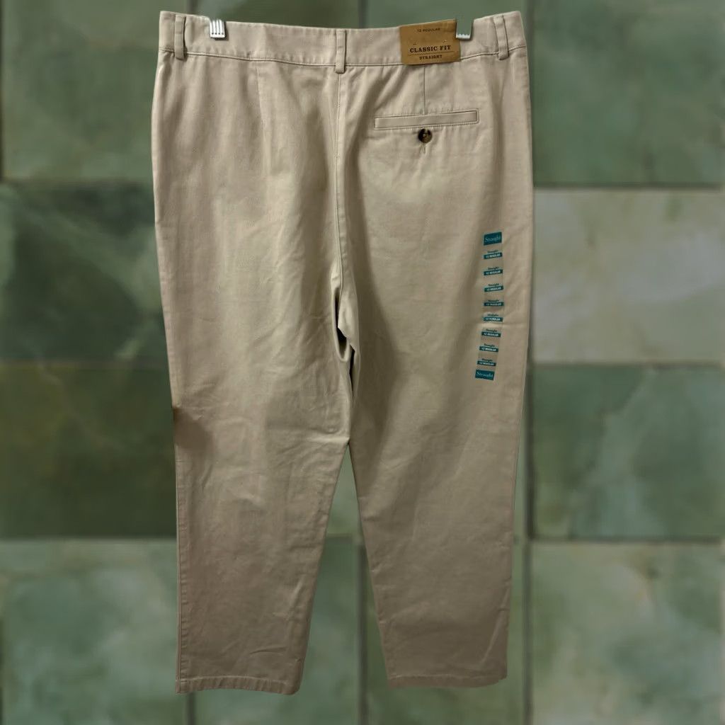 Vintage L.L.Bean Bayside Pants Womens 12x30 Tan Classic Fit Straight Wrinkle Resistant 277330 Size 34" / US 12 / IT 48 - 1 Thumbnail