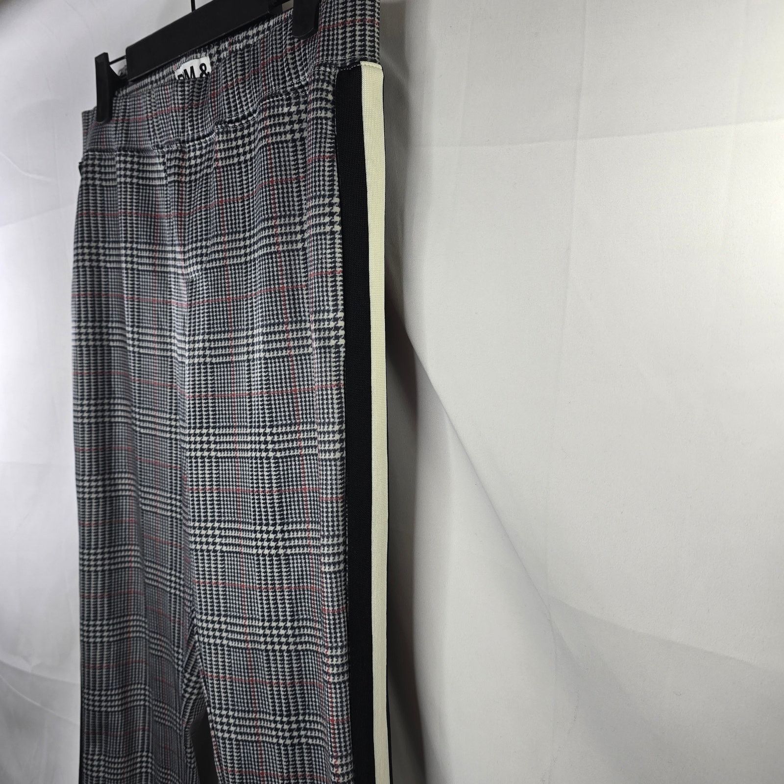 Pam & Gela Pam & Gela Glen Plaid Side Stripe Track Pants Size Small Size 29" - 5 Thumbnail