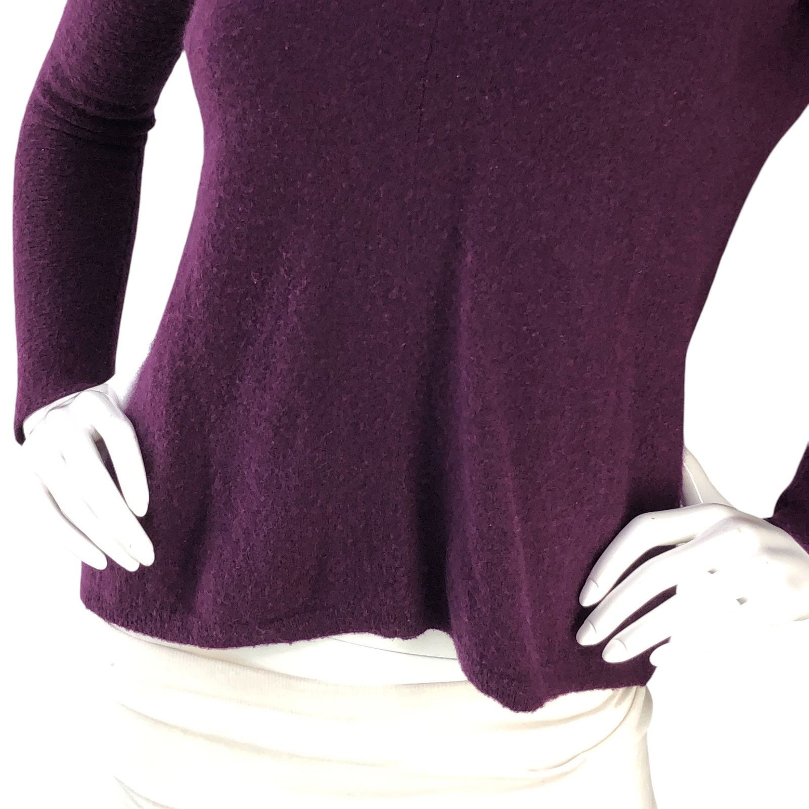 Vince Vince Sz S Sweater Double V Neck Wool Cashmere Blend Purple Size S / US 4 / IT 40 - 3 Thumbnail