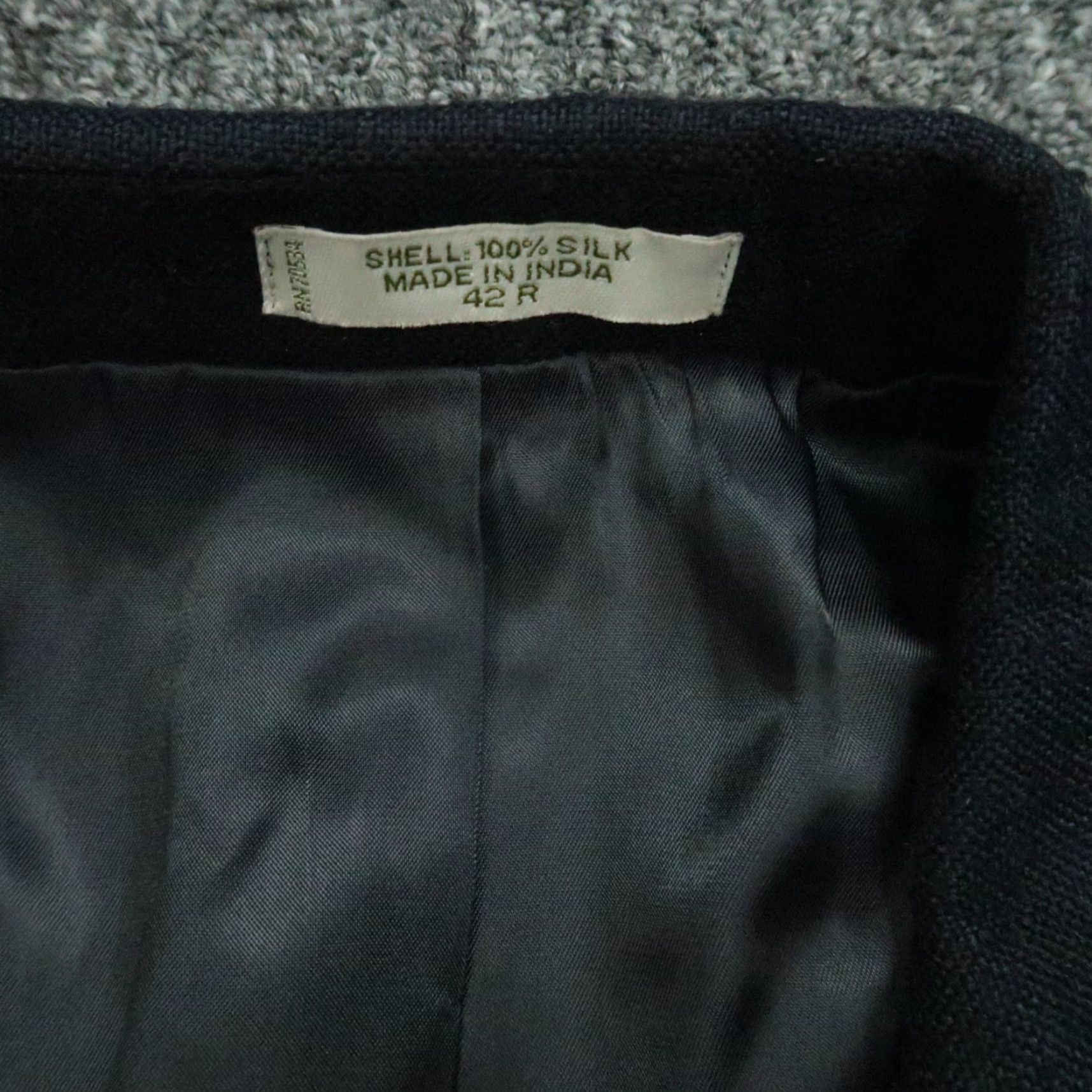 Orvis Orvis Blazer 42 Regular Blue Silk Solid Sport Coat Mens Size US XL / EU 56 / 4 - 3 Thumbnail