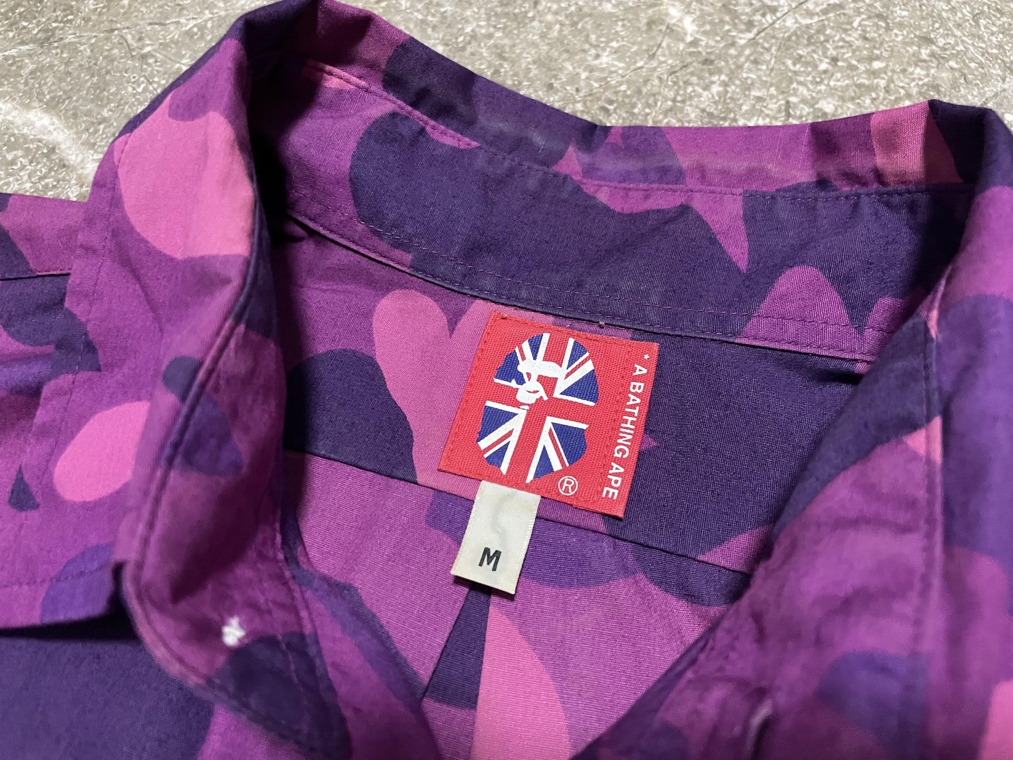 Bape Vintage Bape Purple Camo Button Up Size US M / EU 48-50 / 2 - 8 Thumbnail