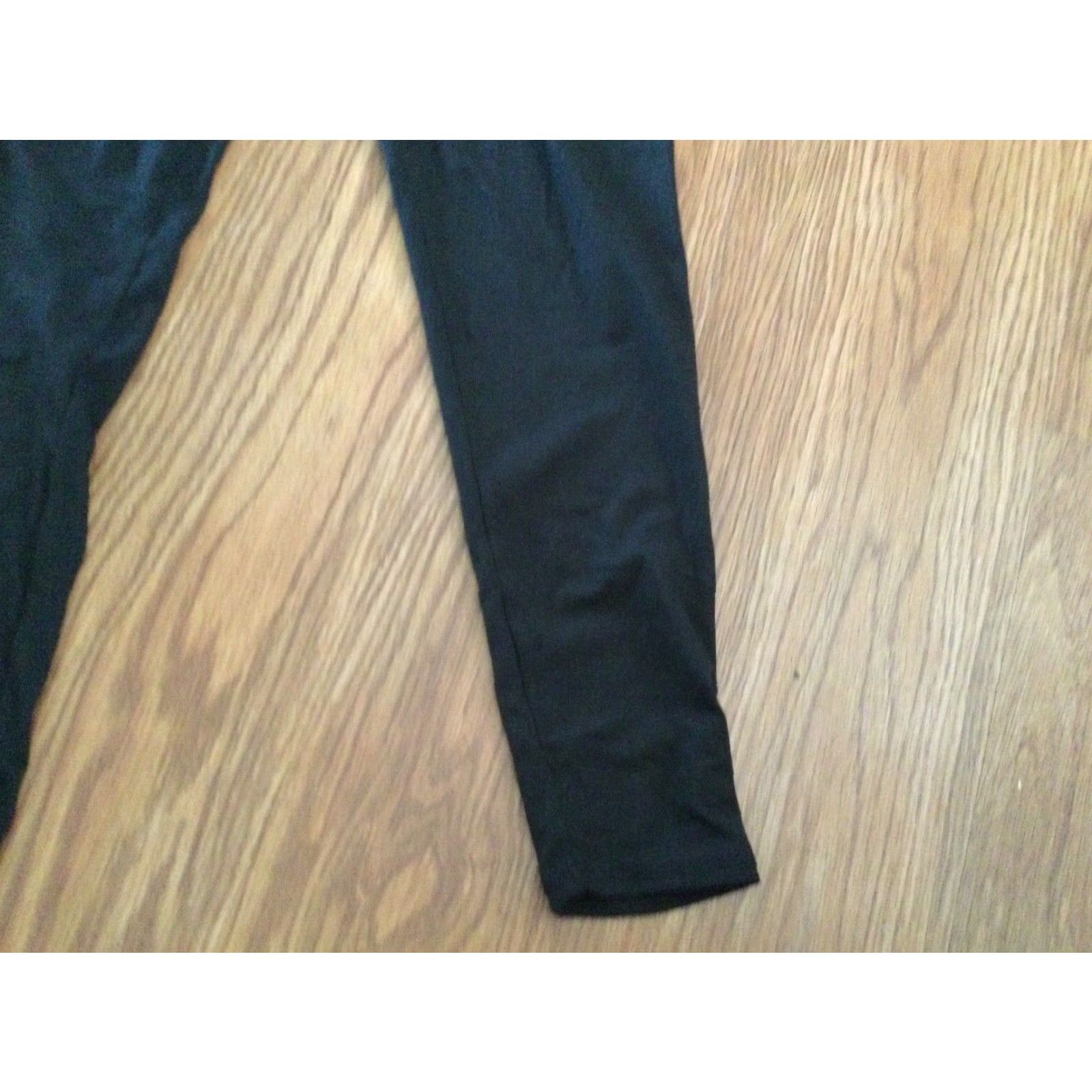 Vintage VINTAGE Women Black Pants Leggings Straight Fit Cotton Blend Elastic Waist Adults S/M Size 28" / US 6 / IT 42 - 2 Thumbnail