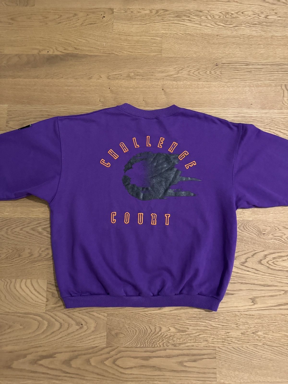 image of Nike Challenge Court Big Logo Sweatshirt (L) in Purple, Men's (Size Large)