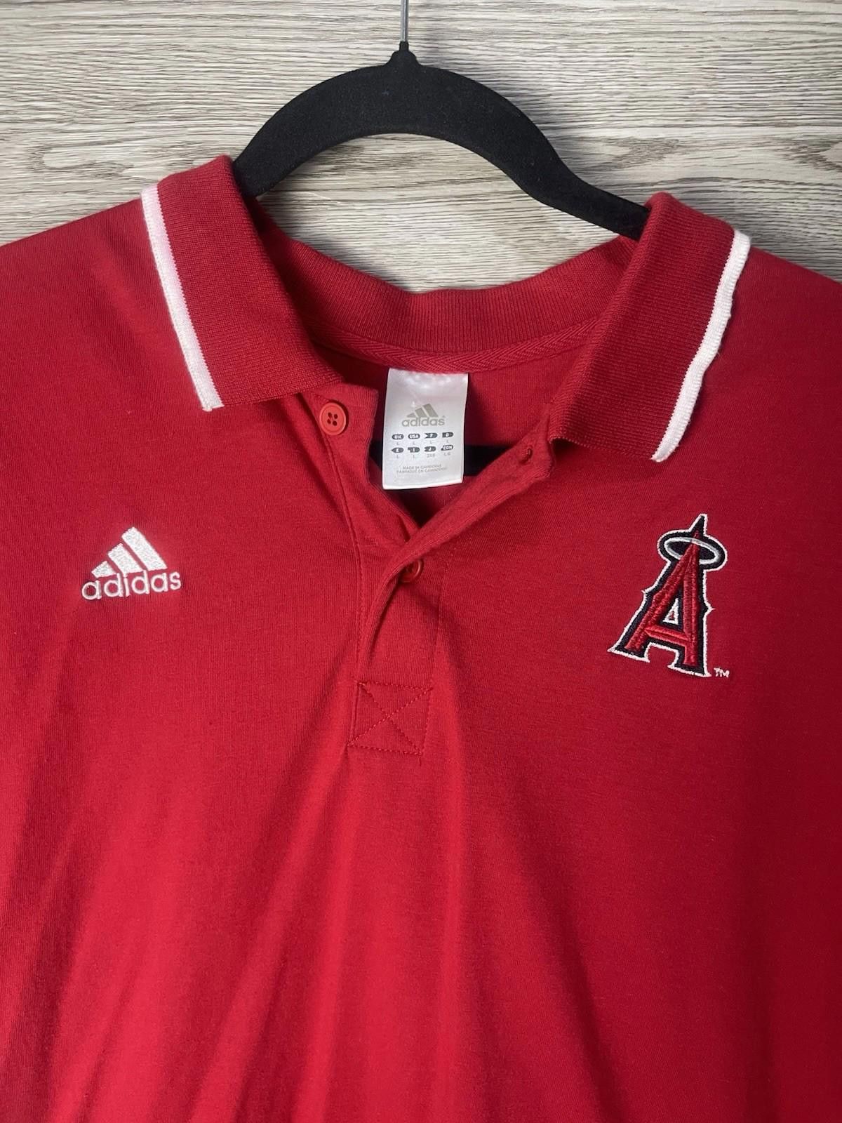 Adidas VINTAGE Adidas Polo Shirt Large Black Anaheim Angles Size US L / EU 52-54 / 3 - 3 Thumbnail