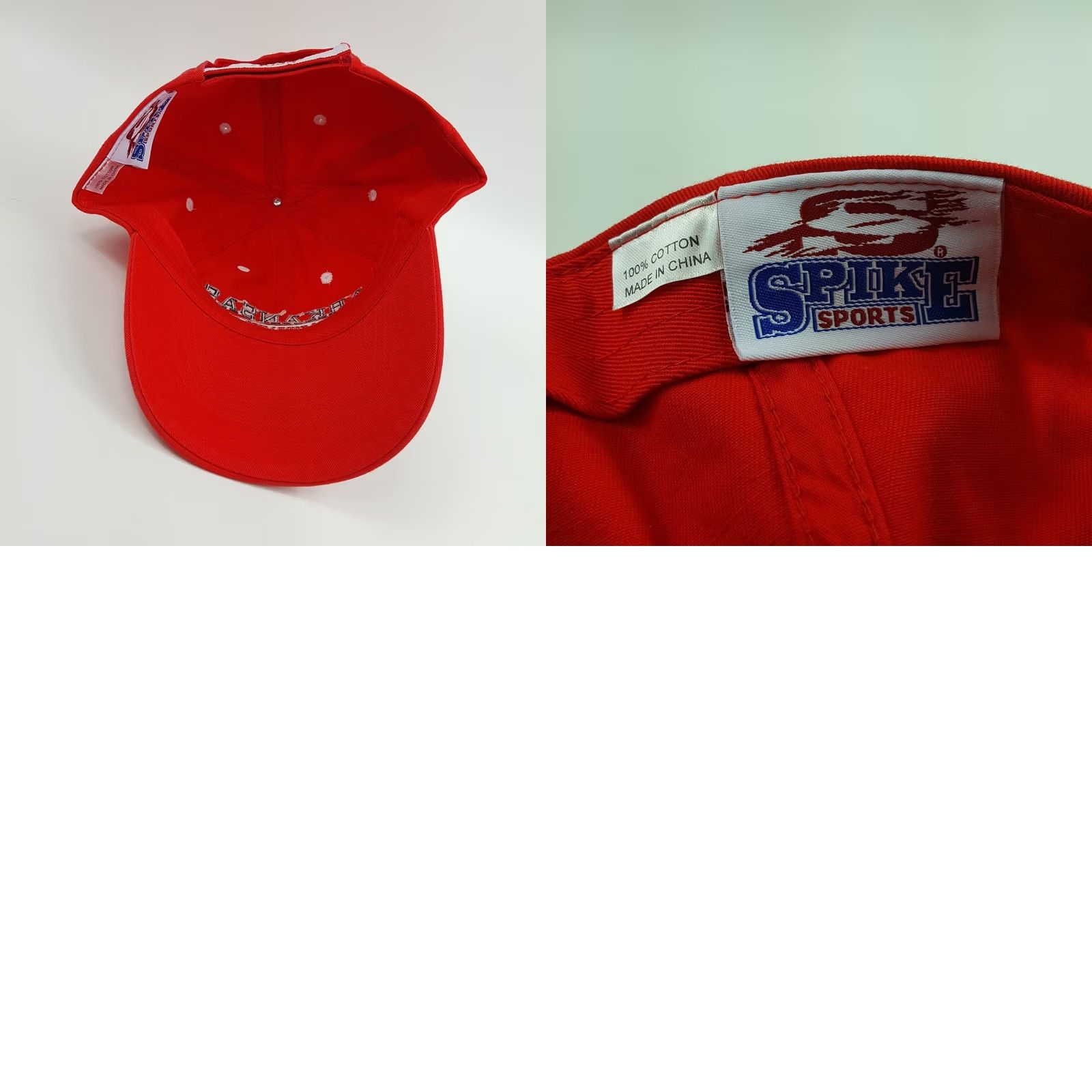 NCAA VINTAGE Arkansas Razorbacks NCAA College Hat Baseball Cap University Spike Hat Adjustable Red Mens Sports University 90s Logo Embroidered Twill Cotton Size ONE SIZE - 8 Thumbnail