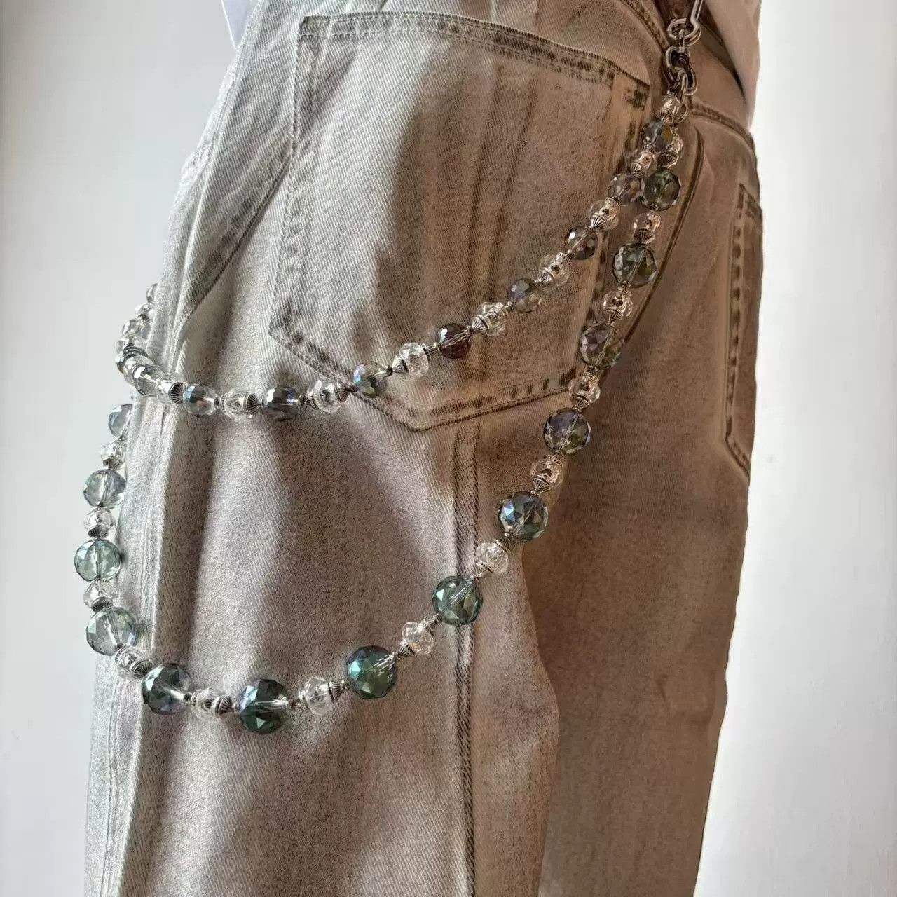 Vintage Retro hip-hop punk style jeans waist chain Size ONE SIZE - 3 Thumbnail