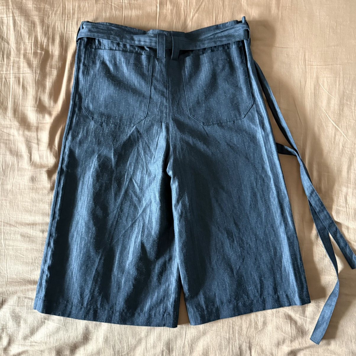 Junya Watanabe Cropped Wrap Wool-Ramie Pants Junya Watanabe Man CdG SS/22 Size US 30 / EU 46 - 4 Thumbnail